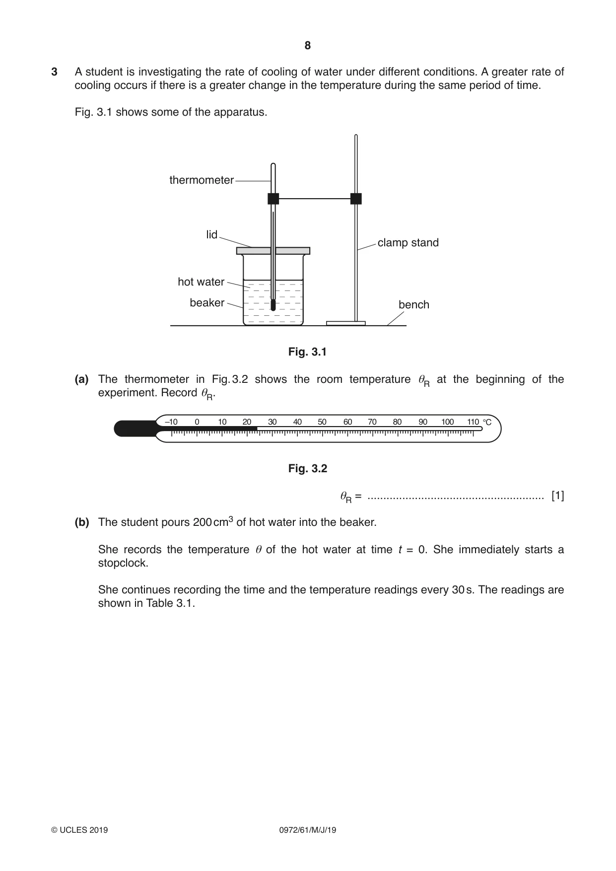 Cambridge IGCSE Physics (9-1) 0972 2019 May/June Paper 6 · Variant 1 question paper, page 8 of 12