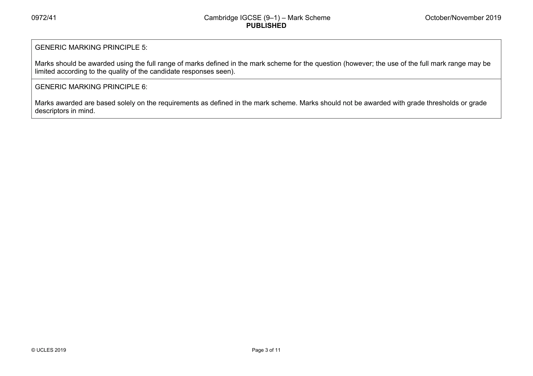 Mark scheme, page 3 of 11