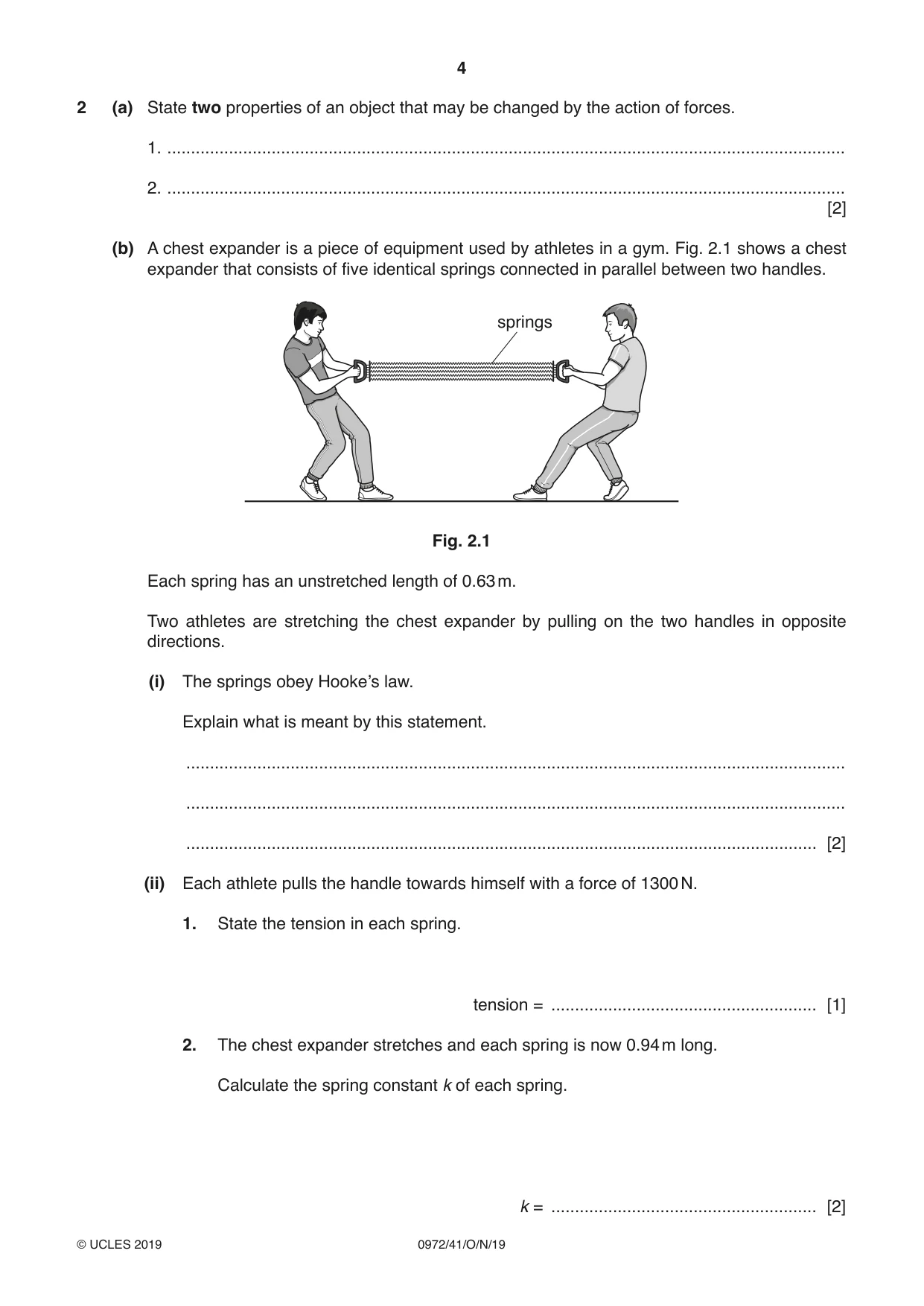 Cambridge IGCSE Physics (9-1) 0972 2019 Oct/Nov Paper 4 · Variant 1 question paper, page 4 of 20