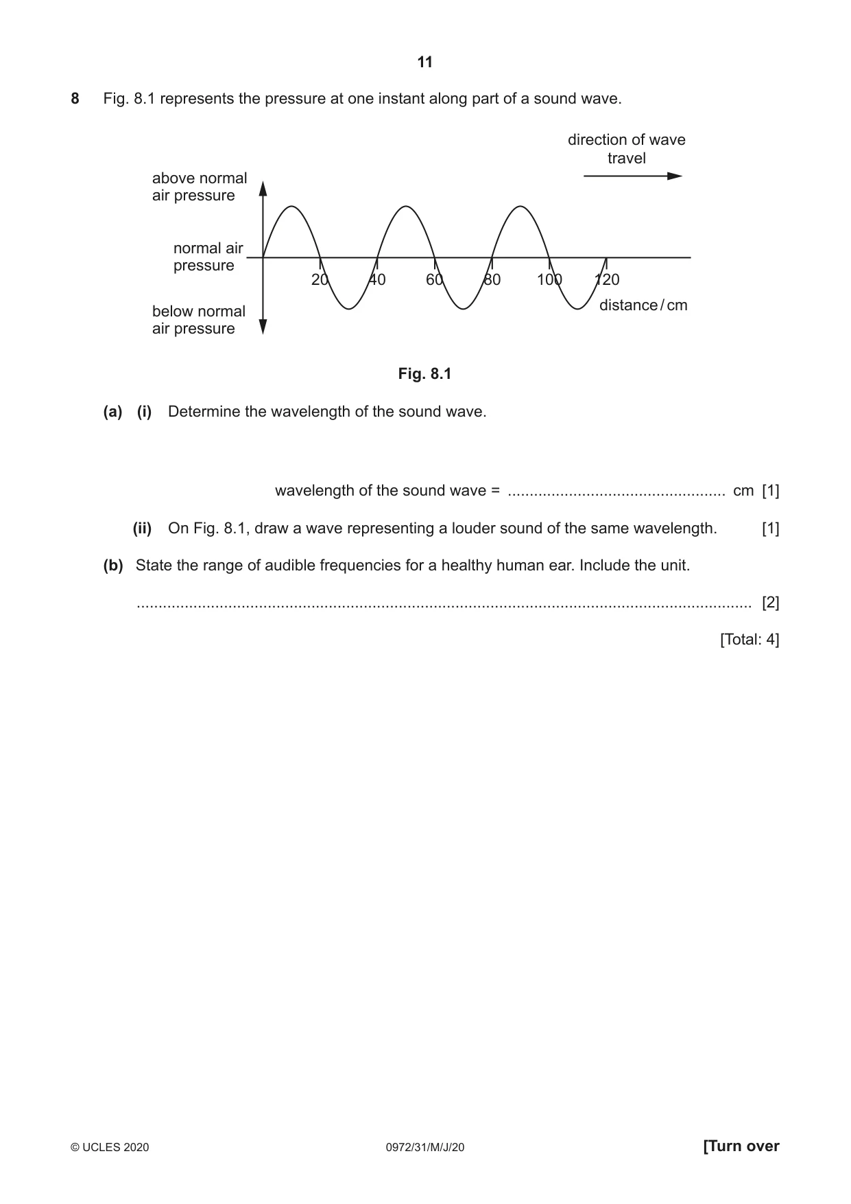 Cambridge IGCSE Physics (9-1) 0972 2020 May/June Paper 3 · Variant 1 question paper, page 11 of 16