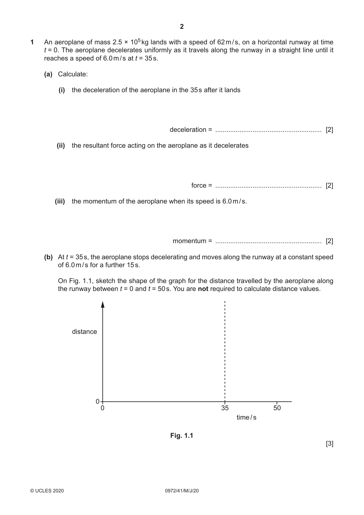 Cambridge IGCSE Physics (9-1) 0972 2020 May/June Paper 4 · Variant 1 question paper, page 2 of 16