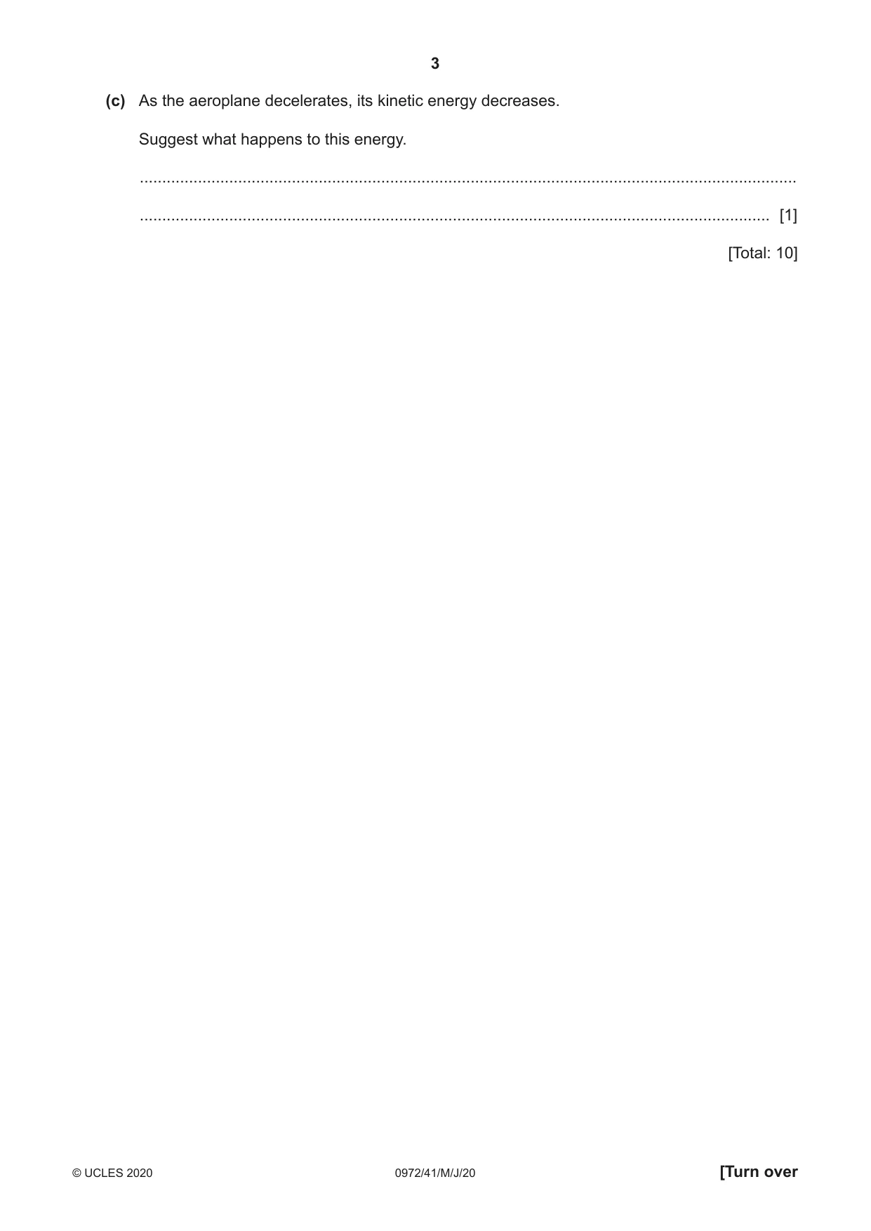 Cambridge IGCSE Physics (9-1) 0972 2020 May/June Paper 4 · Variant 1 question paper, page 3 of 16