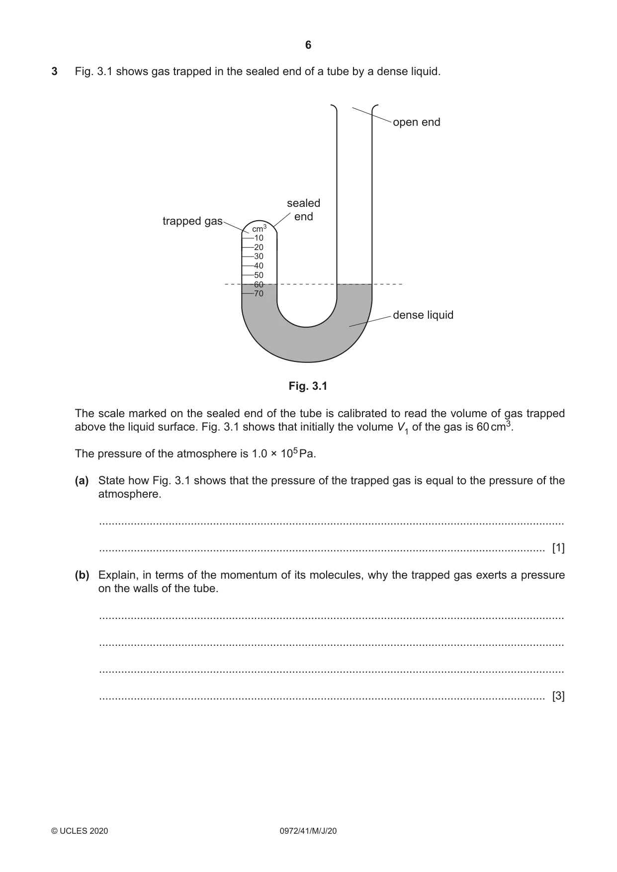 Cambridge IGCSE Physics (9-1) 0972 2020 May/June Paper 4 · Variant 1 question paper, page 6 of 16