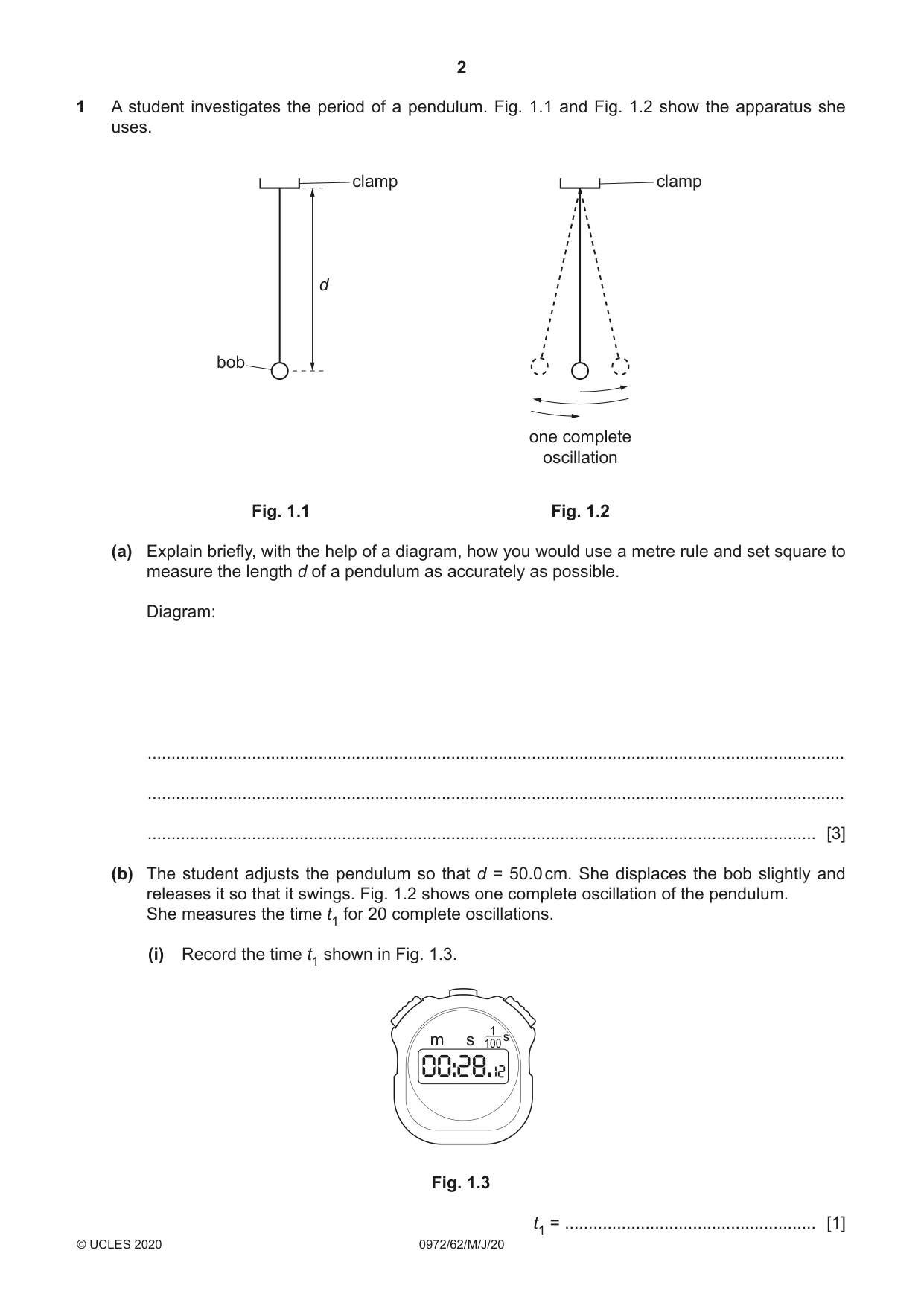 Cambridge IGCSE Physics (9-1) 0972 2020 May/June Paper 6 · Variant 2 question paper, page 2 of 12