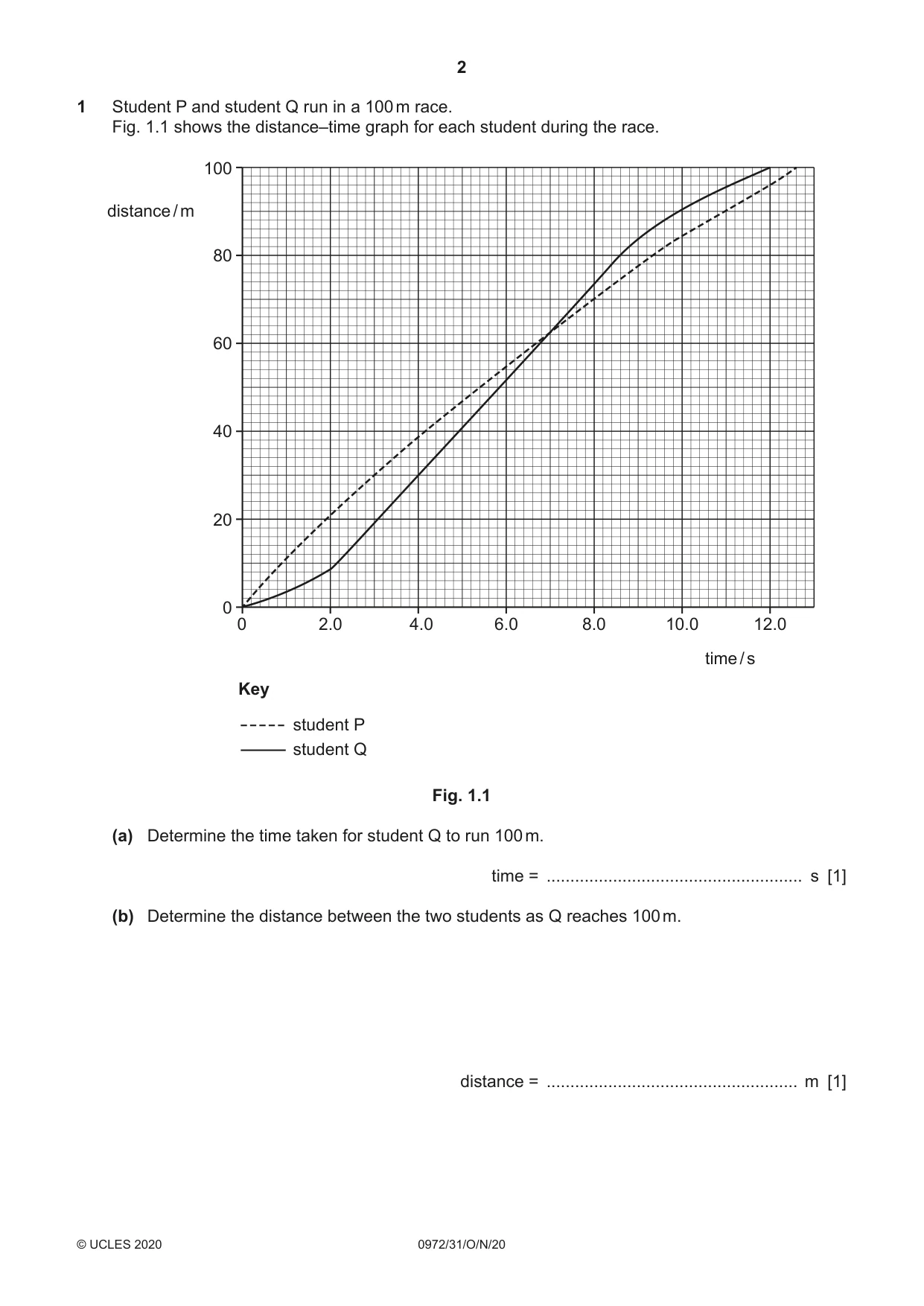 Cambridge IGCSE Physics (9-1) 0972 2020 Oct/Nov Paper 3 · Variant 1 question paper, page 2 of 20