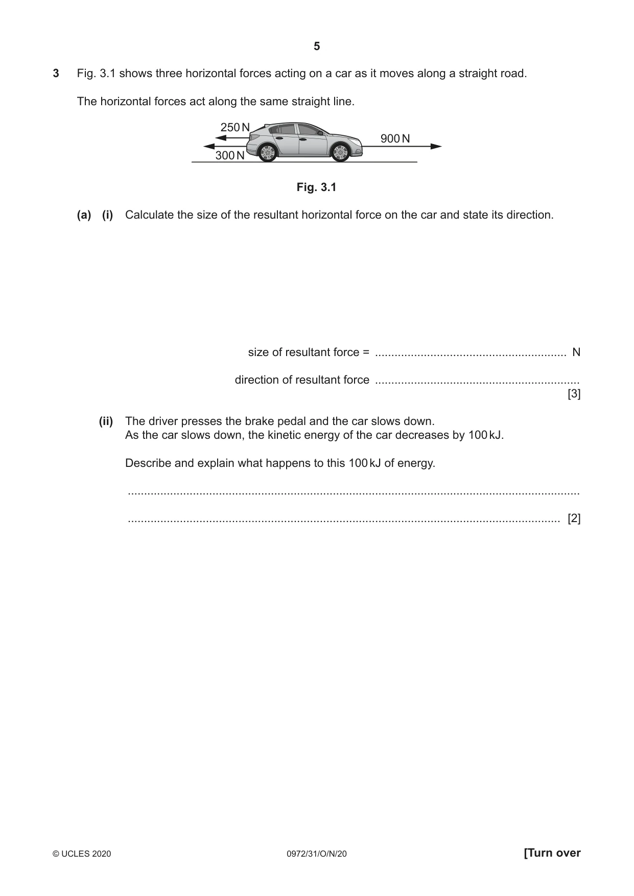 Cambridge IGCSE Physics (9-1) 0972 2020 Oct/Nov Paper 3 · Variant 1 question paper, page 5 of 20