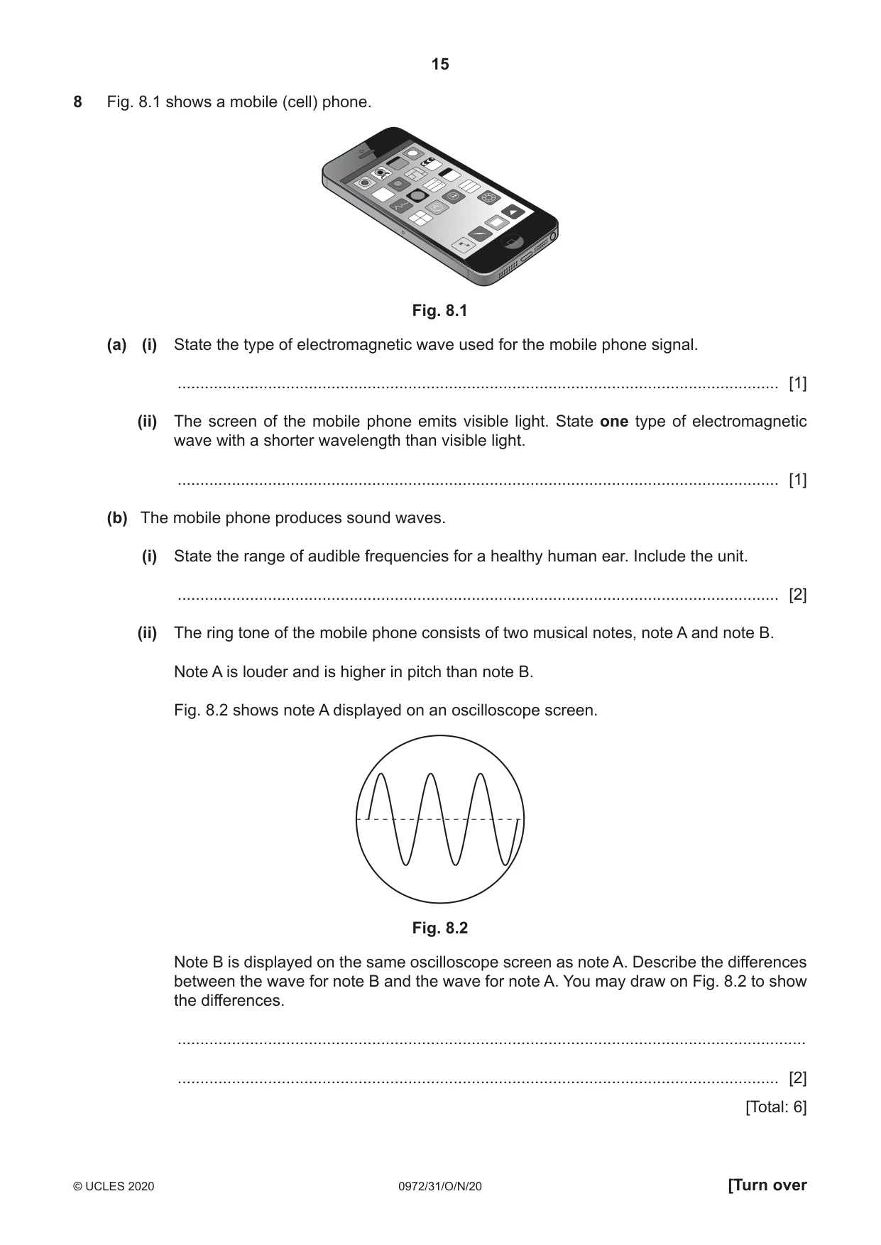 Cambridge IGCSE Physics (9-1) 0972 2020 Oct/Nov Paper 3 · Variant 1 question paper, page 15 of 20