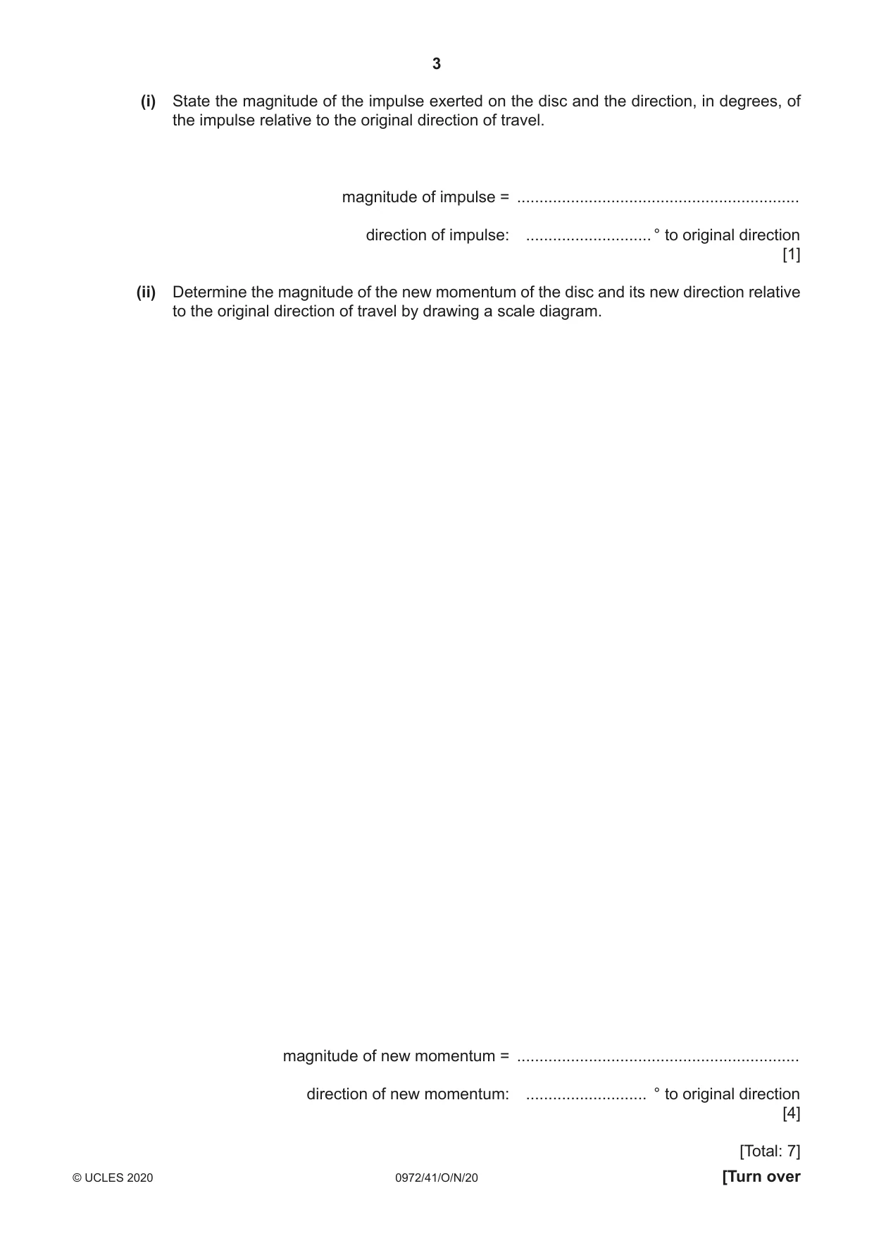 Cambridge IGCSE Physics (9-1) 0972 2020 Oct/Nov Paper 4 · Variant 1 question paper, page 3 of 20