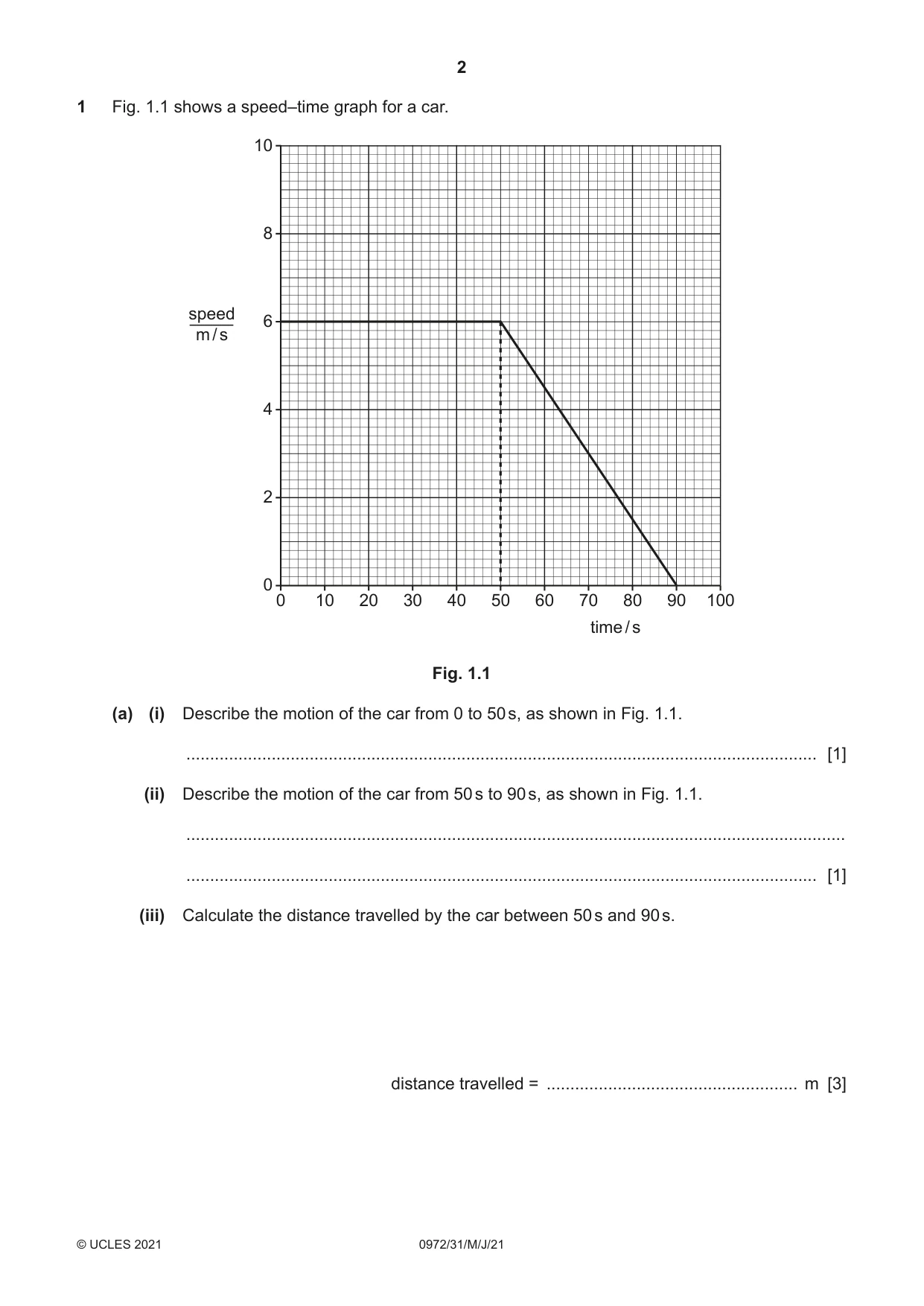 Cambridge IGCSE Physics (9-1) 0972 2021 May/June Paper 3 · Variant 1 question paper, page 2 of 16