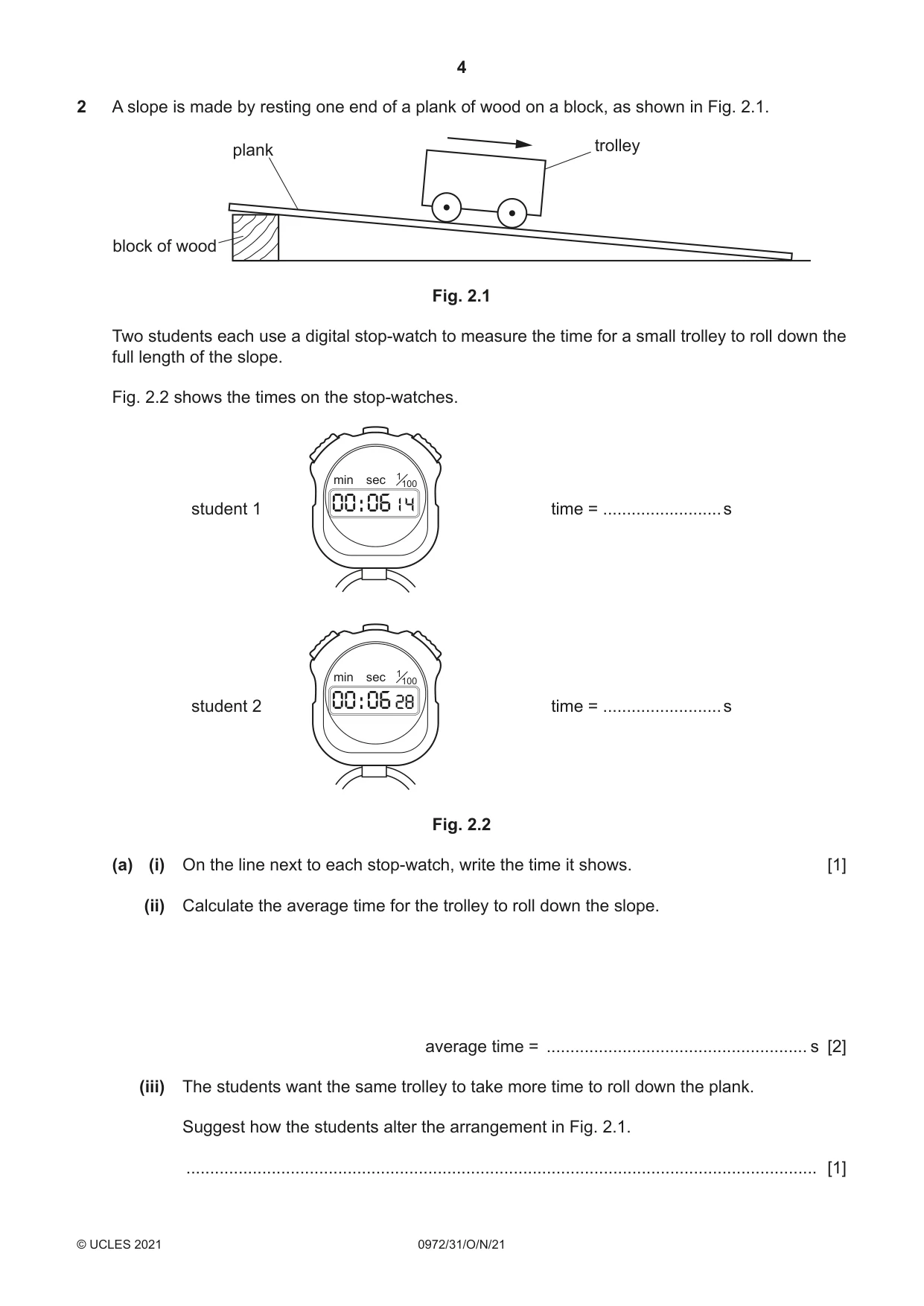 Cambridge IGCSE Physics (9-1) 0972 2021 Oct/Nov Paper 3 · Variant 1 question paper, page 4 of 16