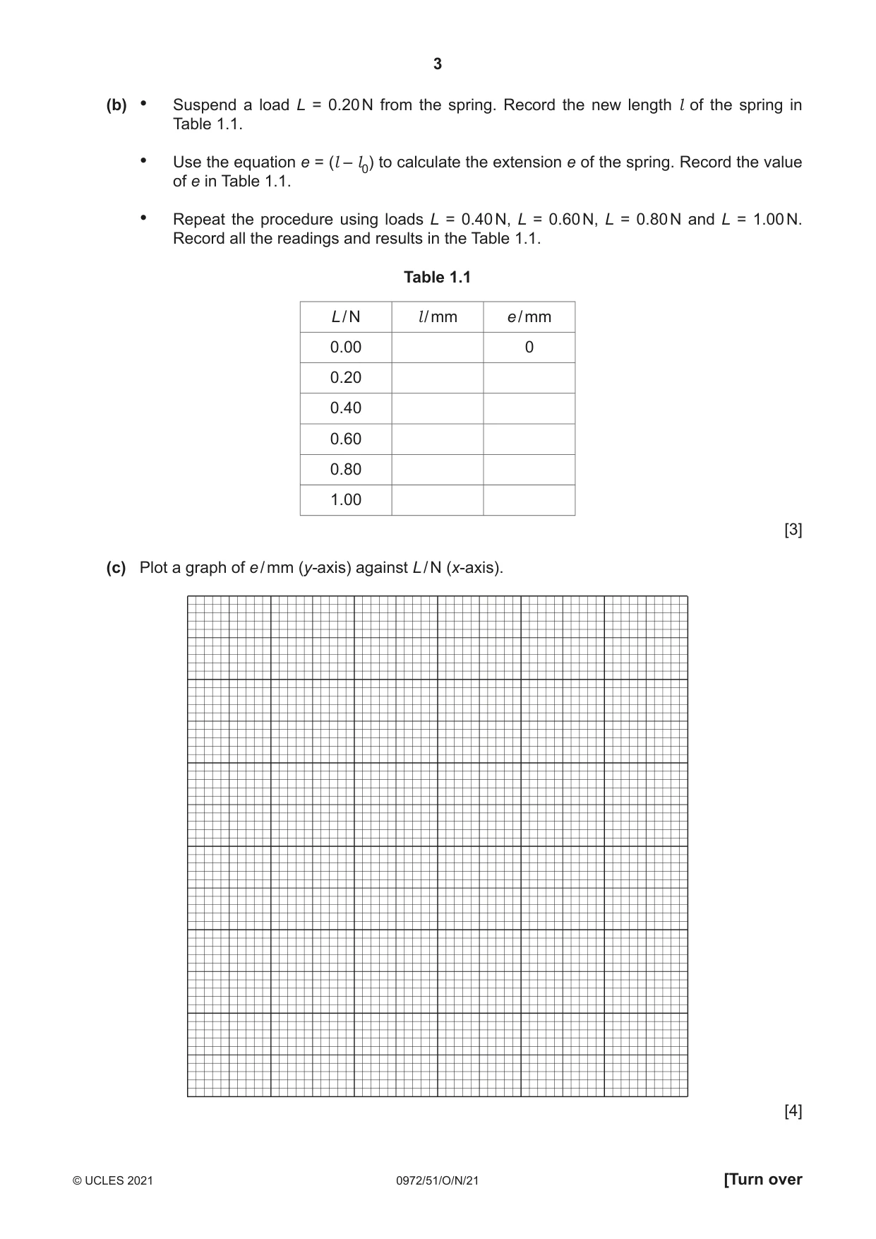 Cambridge IGCSE Physics (9-1) 0972 2021 Oct/Nov Paper 5 · Variant 1 question paper, page 3 of 12