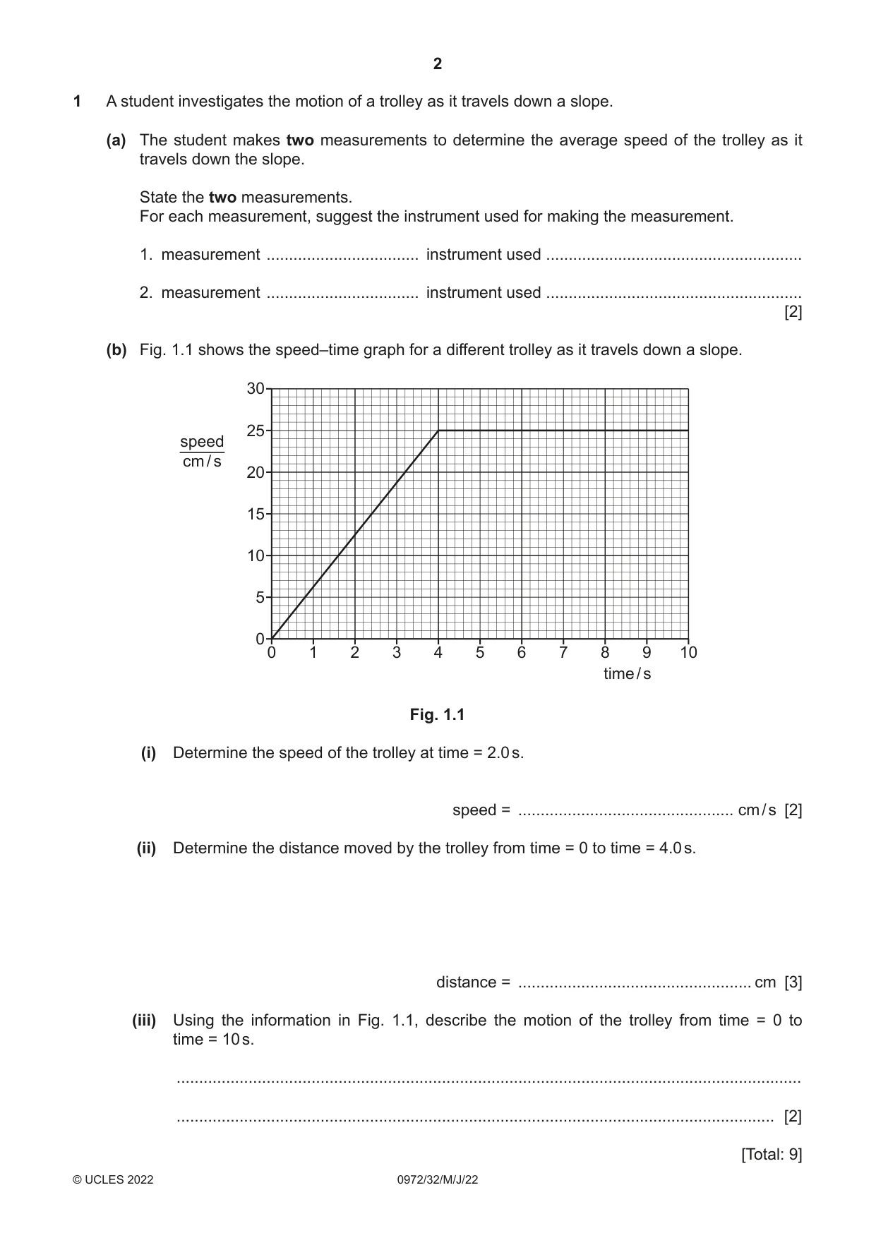 Cambridge IGCSE Physics (9-1) 0972 2022 May/June Paper 3 · Variant 2 question paper, page 2 of 16