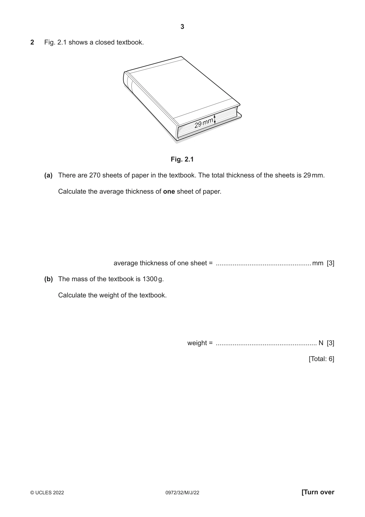 Cambridge IGCSE Physics (9-1) 0972 2022 May/June Paper 3 · Variant 2 question paper, page 3 of 16