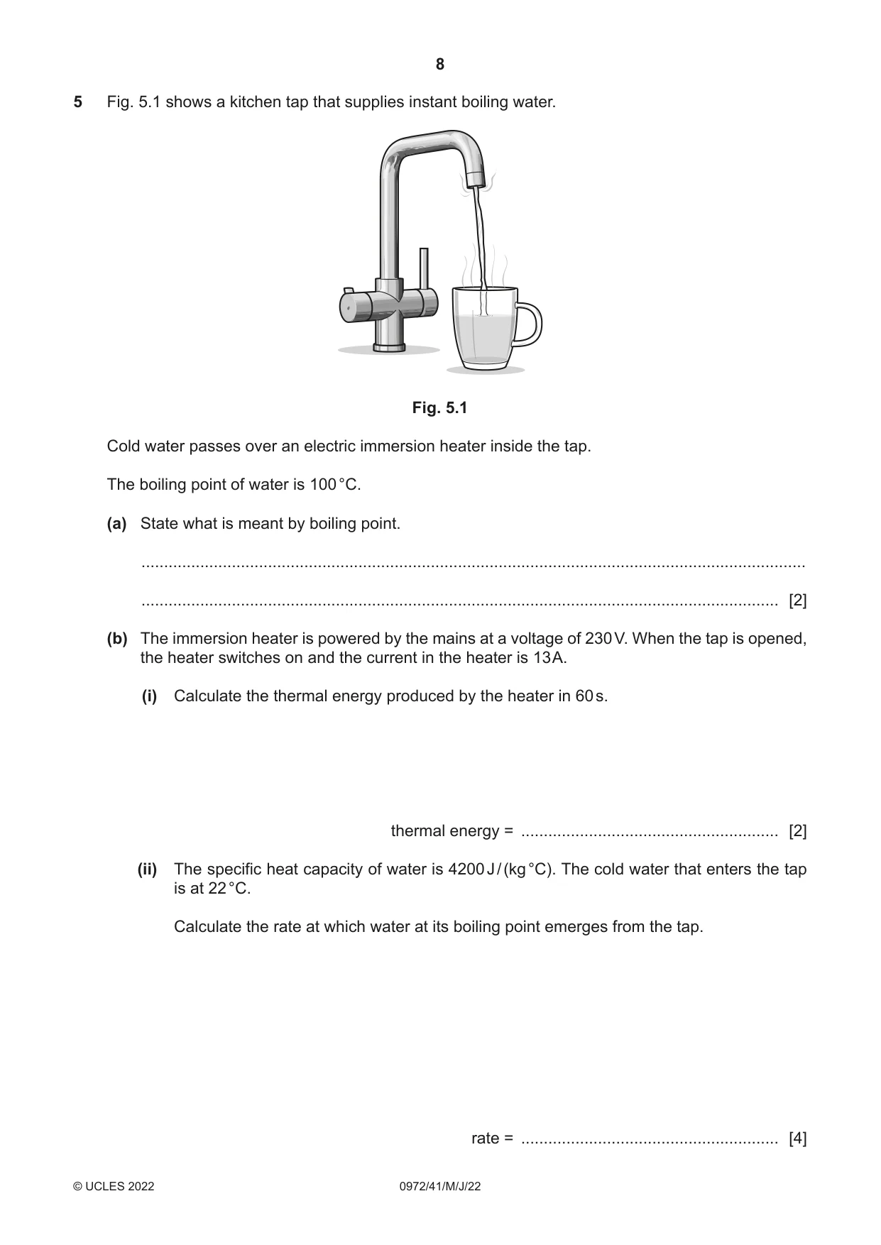 Cambridge IGCSE Physics (9-1) 0972 2022 May/June Paper 4 · Variant 1 question paper, page 8 of 16