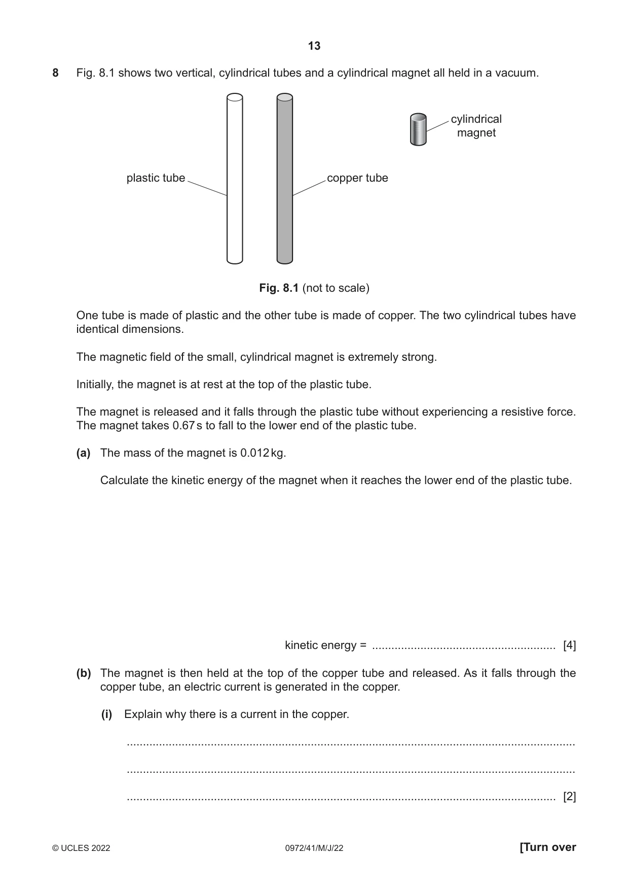 Cambridge IGCSE Physics (9-1) 0972 2022 May/June Paper 4 · Variant 1 question paper, page 13 of 16