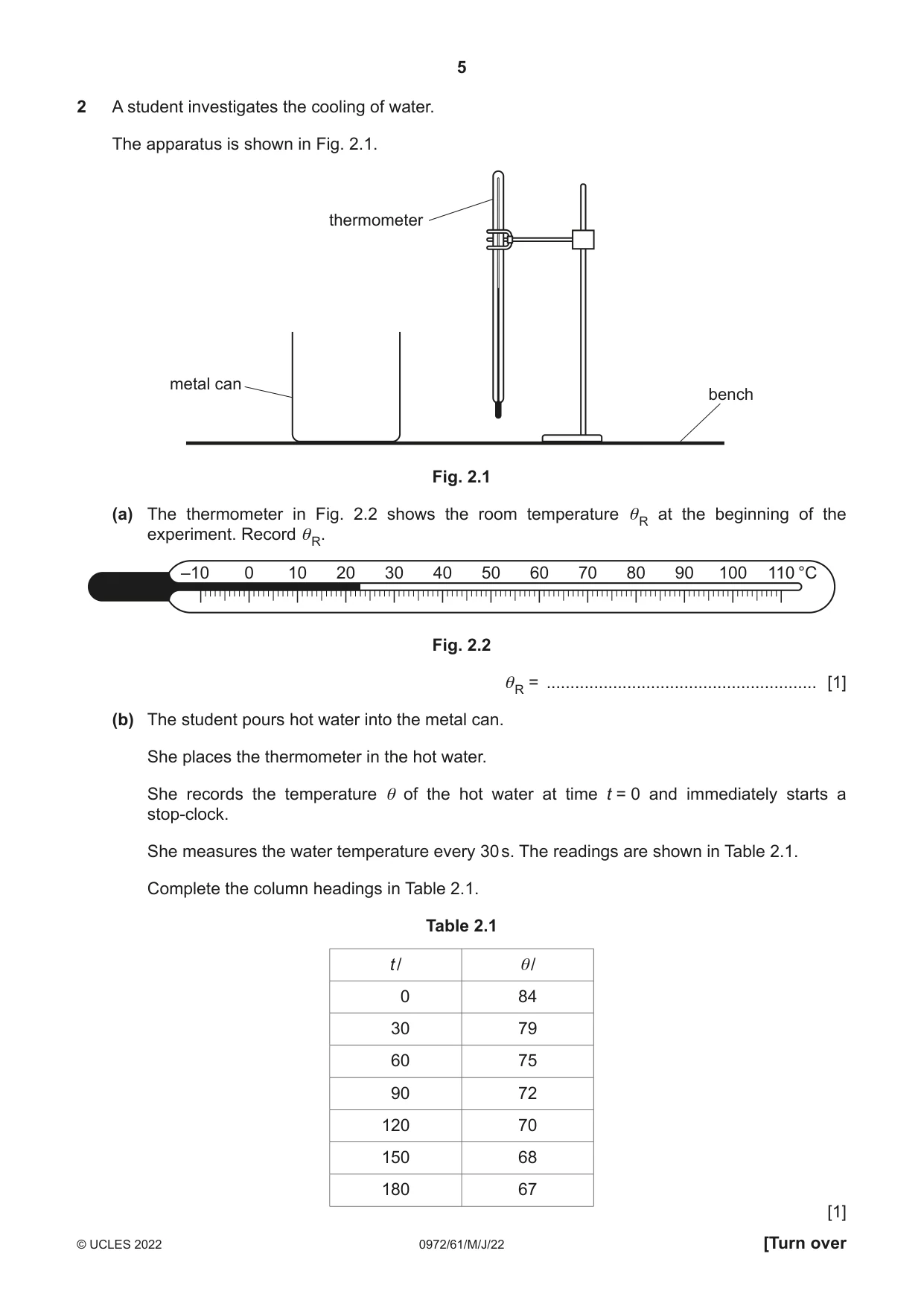 Cambridge IGCSE Physics (9-1) 0972 2022 May/June Paper 6 · Variant 1 question paper, page 5 of 12