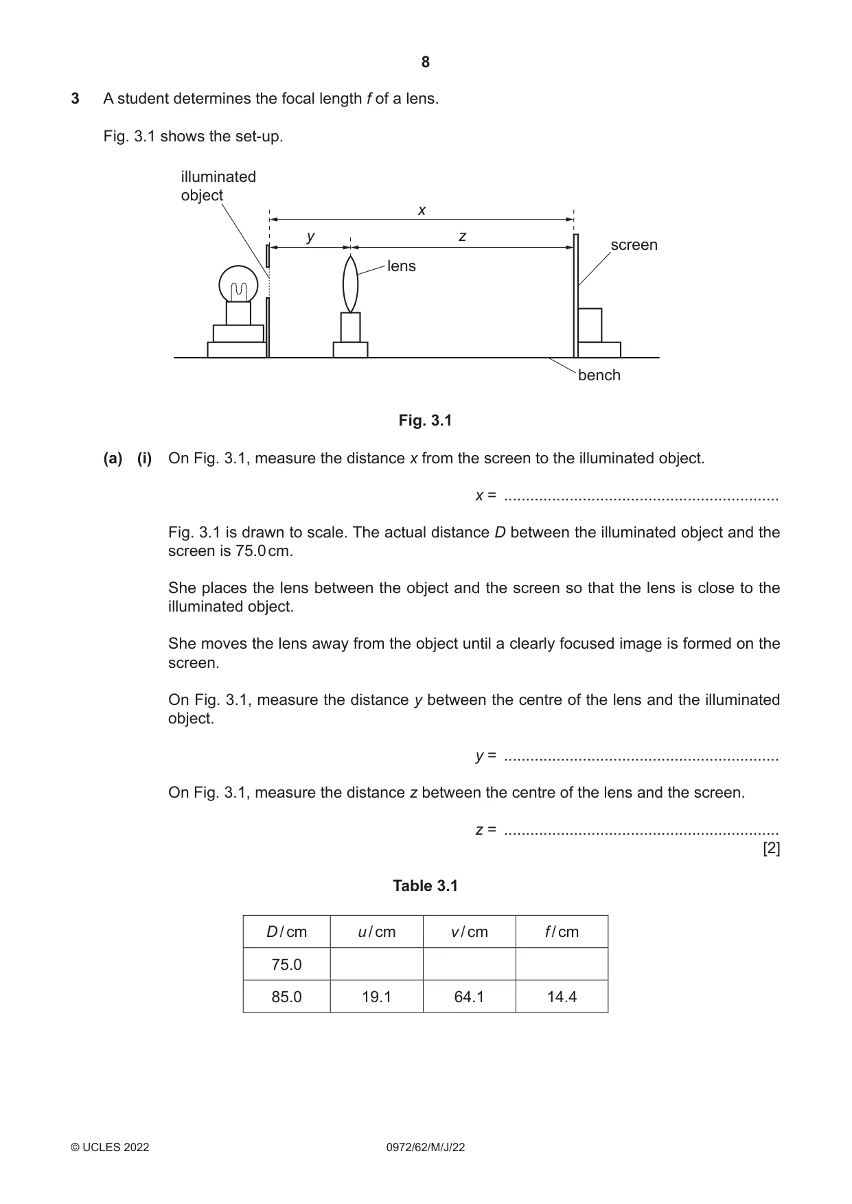 Cambridge IGCSE Physics (9-1) 0972 2022 May/June Paper 6 · Variant 2 question paper, page 8 of 12