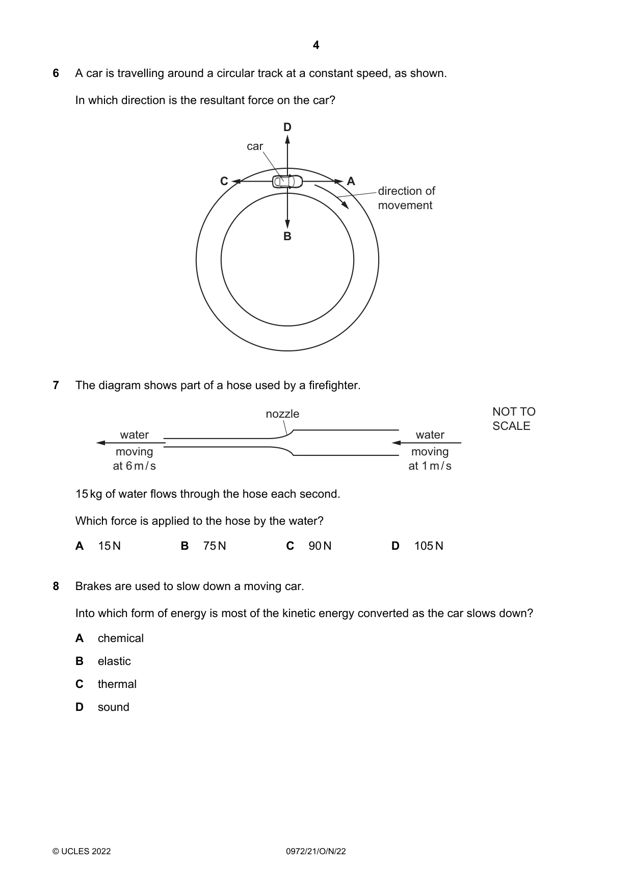 Cambridge IGCSE Physics (9-1) 0972 2022 Oct/Nov Paper 2 · Variant 1 question paper, page 4 of 16