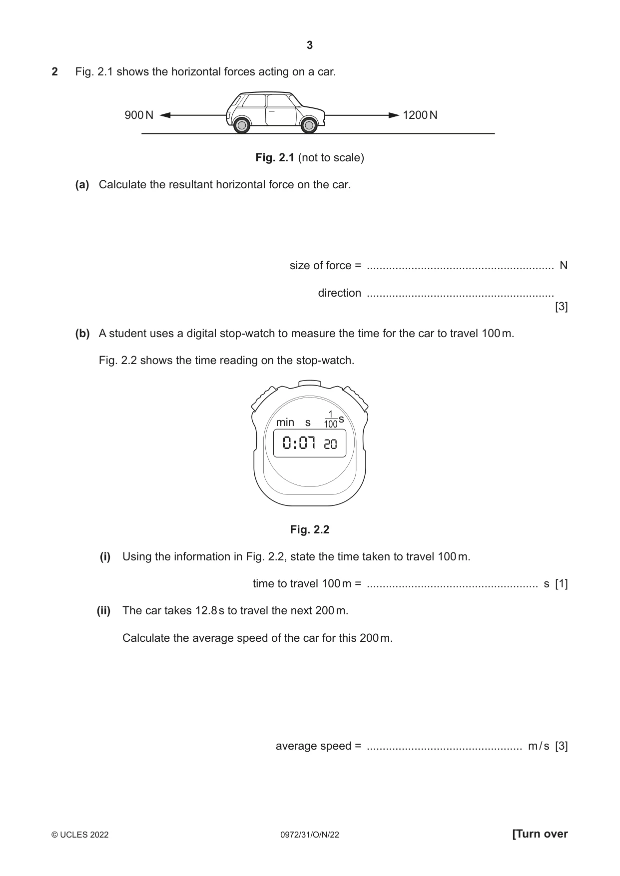 Cambridge IGCSE Physics (9-1) 0972 2022 Oct/Nov Paper 3 · Variant 1 question paper, page 3 of 16