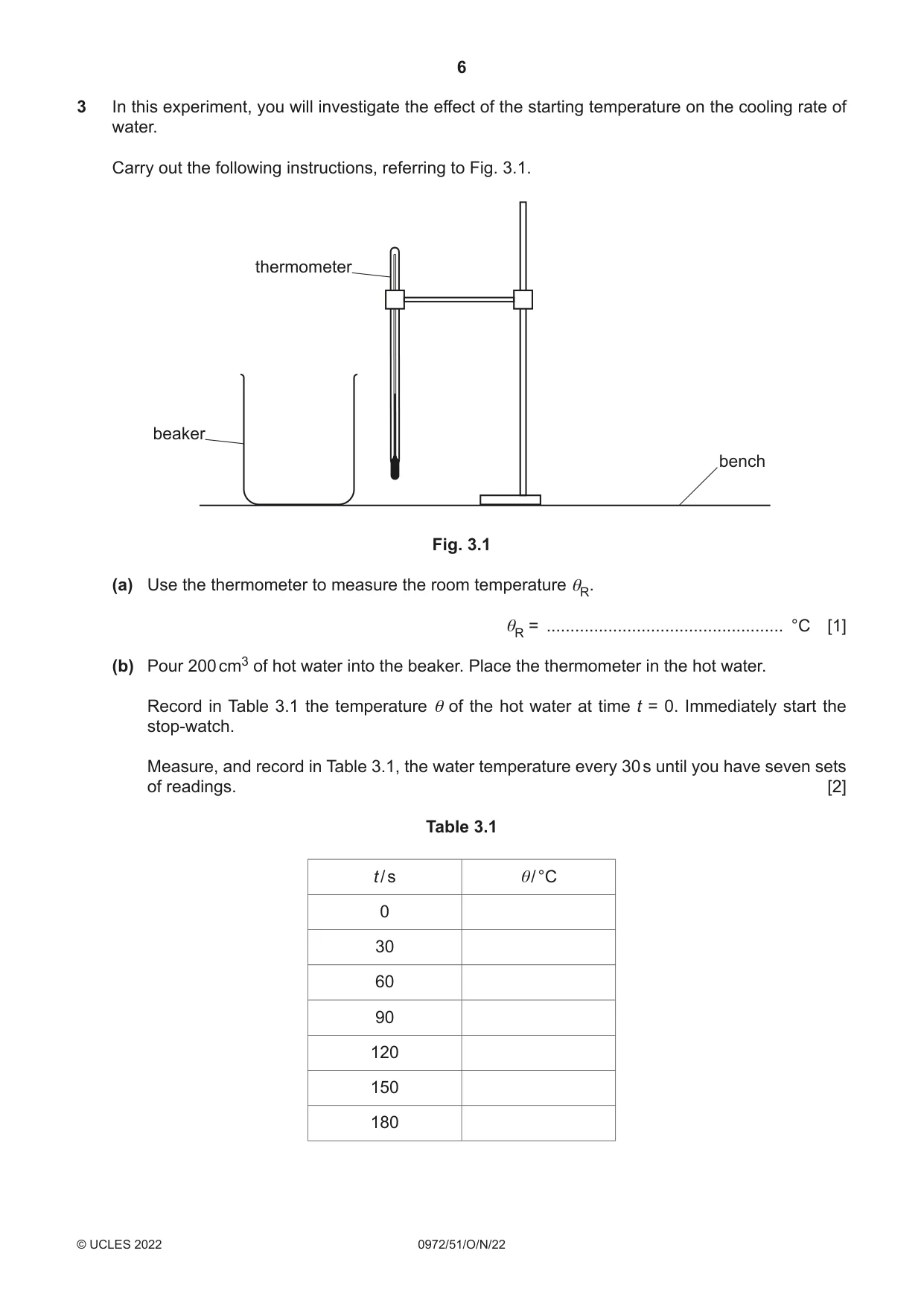 Cambridge IGCSE Physics (9-1) 0972 2022 Oct/Nov Paper 5 · Variant 1 question paper, page 6 of 12