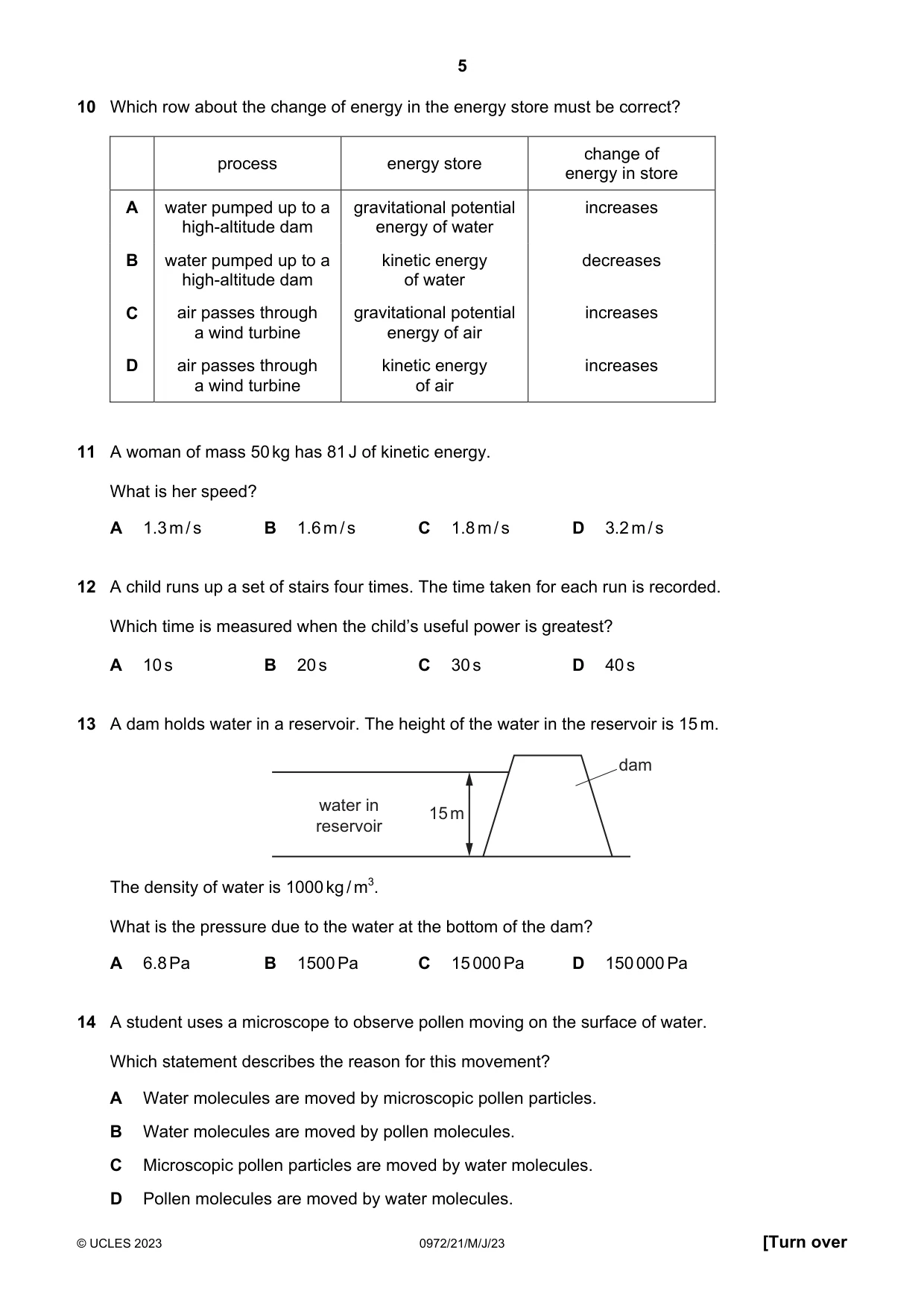 Cambridge IGCSE Physics (9-1) 0972 2023 May/June Paper 2 · Variant 1 question paper, page 5 of 16