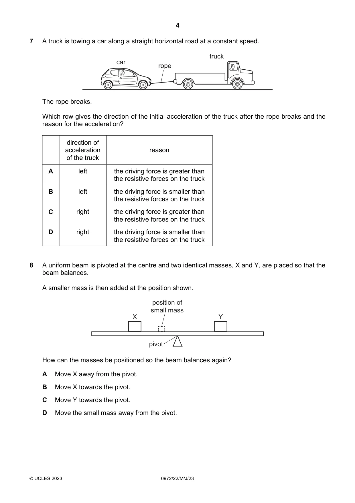 Cambridge IGCSE Physics (9-1) 0972 2023 May/June Paper 2 · Variant 2 question paper, page 4 of 16