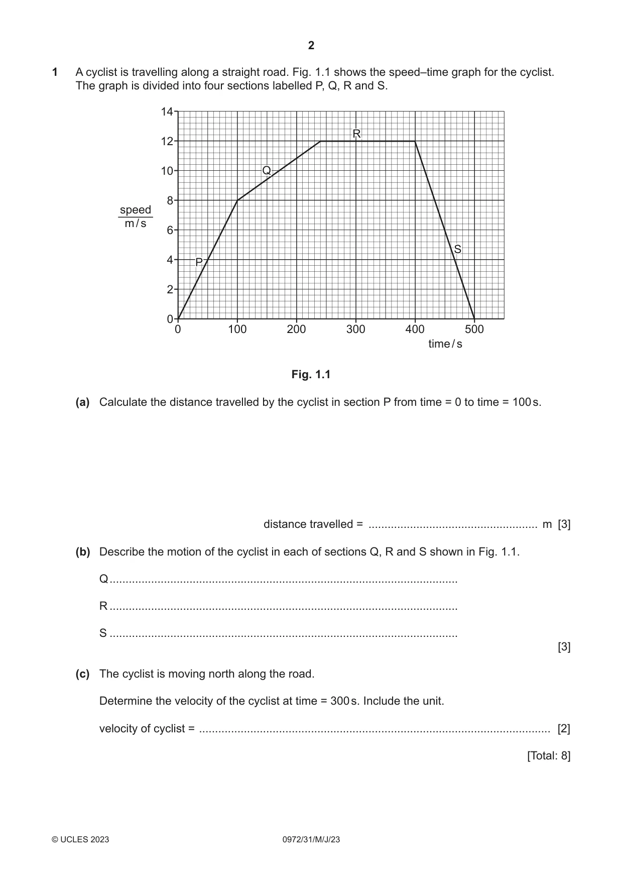 Cambridge IGCSE Physics (9-1) 0972 2023 May/June Paper 3 · Variant 1 question paper, page 2 of 16