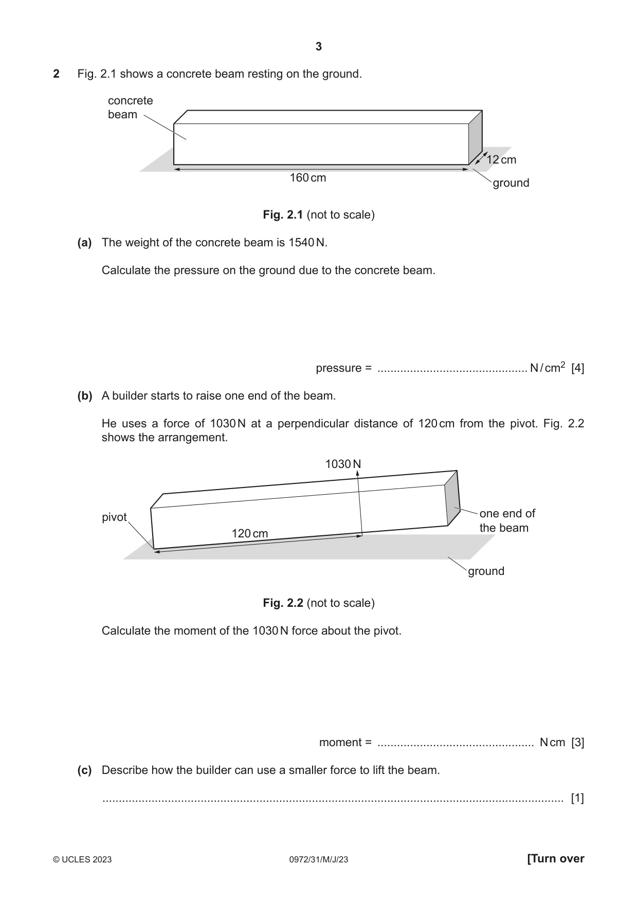 Cambridge IGCSE Physics (9-1) 0972 2023 May/June Paper 3 · Variant 1 question paper, page 3 of 16