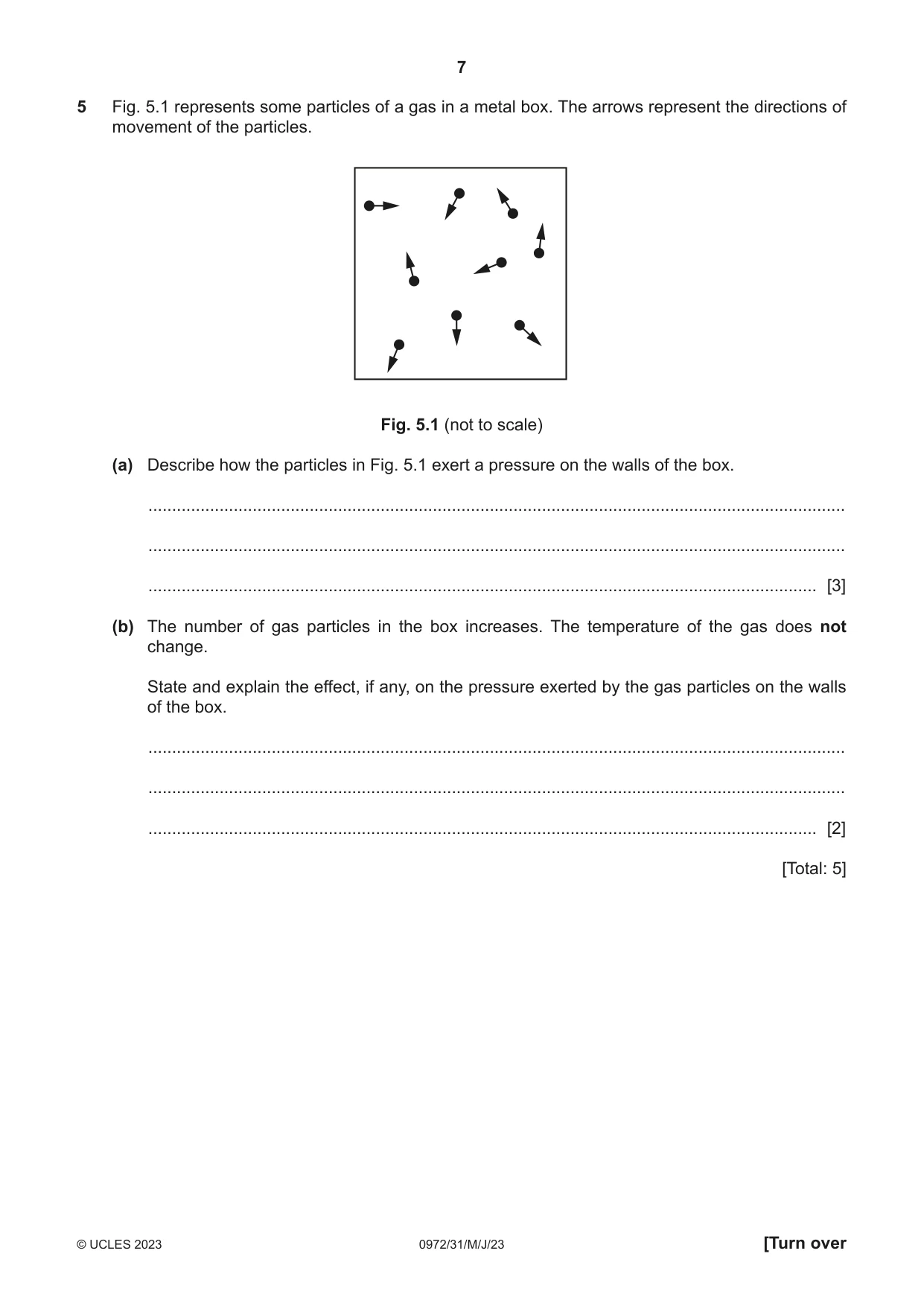 Cambridge IGCSE Physics (9-1) 0972 2023 May/June Paper 3 · Variant 1 question paper, page 7 of 16