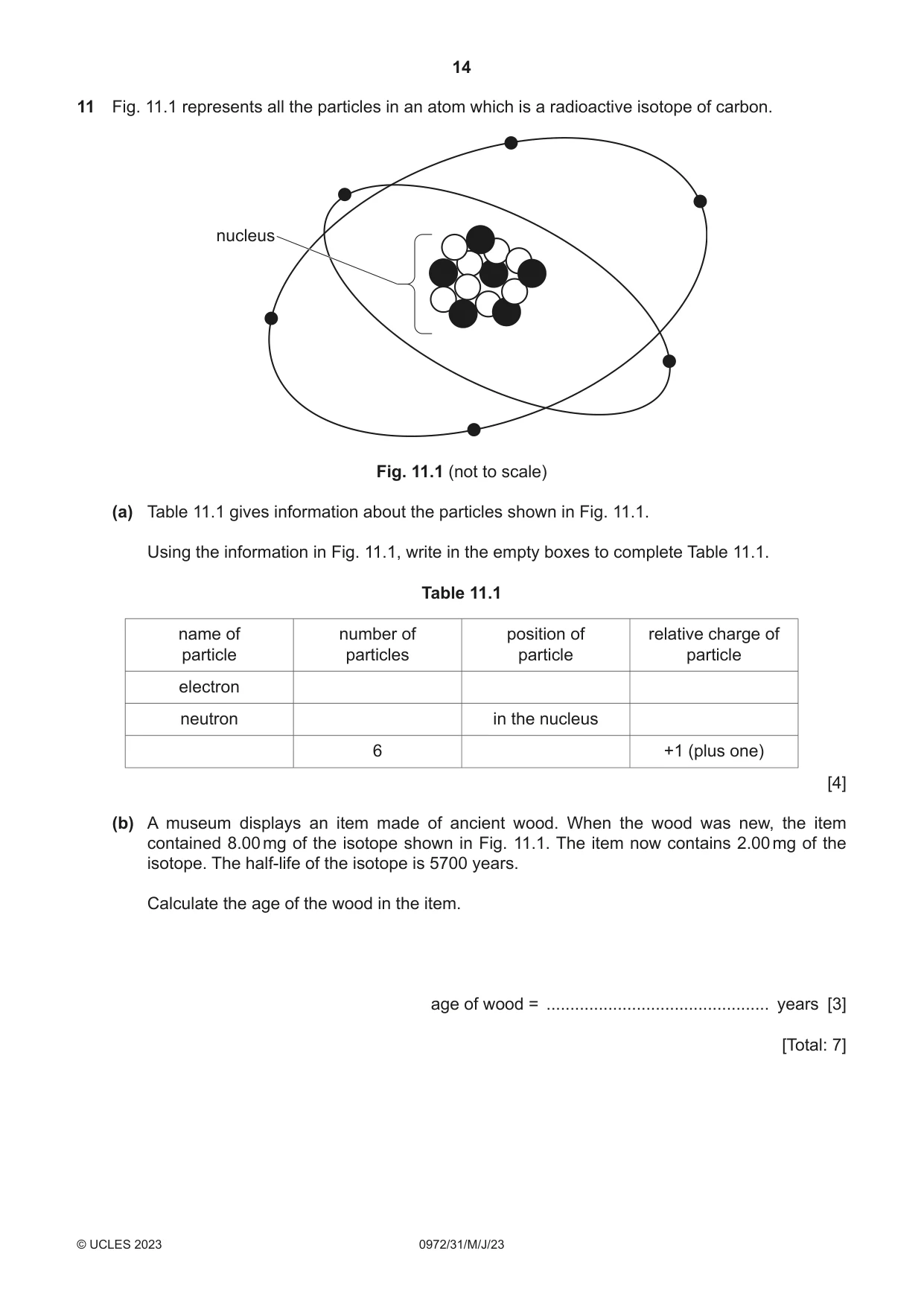 Cambridge IGCSE Physics (9-1) 0972 2023 May/June Paper 3 · Variant 1 question paper, page 14 of 16