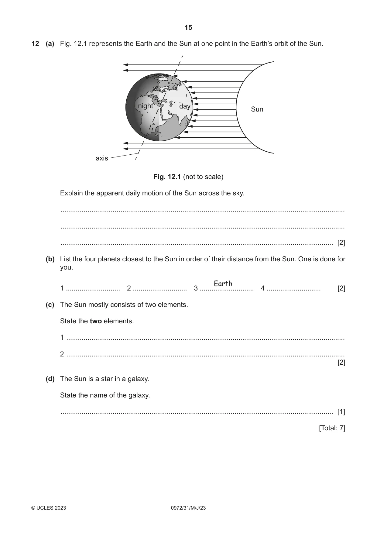 Cambridge IGCSE Physics (9-1) 0972 2023 May/June Paper 3 · Variant 1 question paper, page 15 of 16