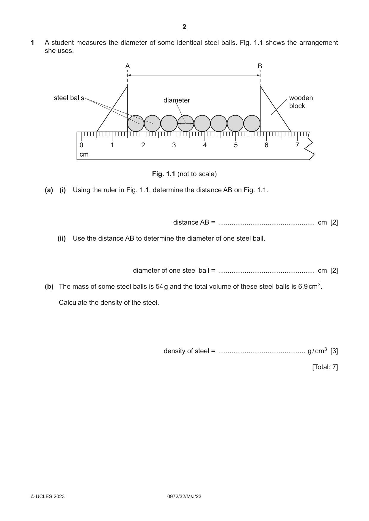 Cambridge IGCSE Physics (9-1) 0972 2023 May/June Paper 3 · Variant 2 question paper, page 2 of 16
