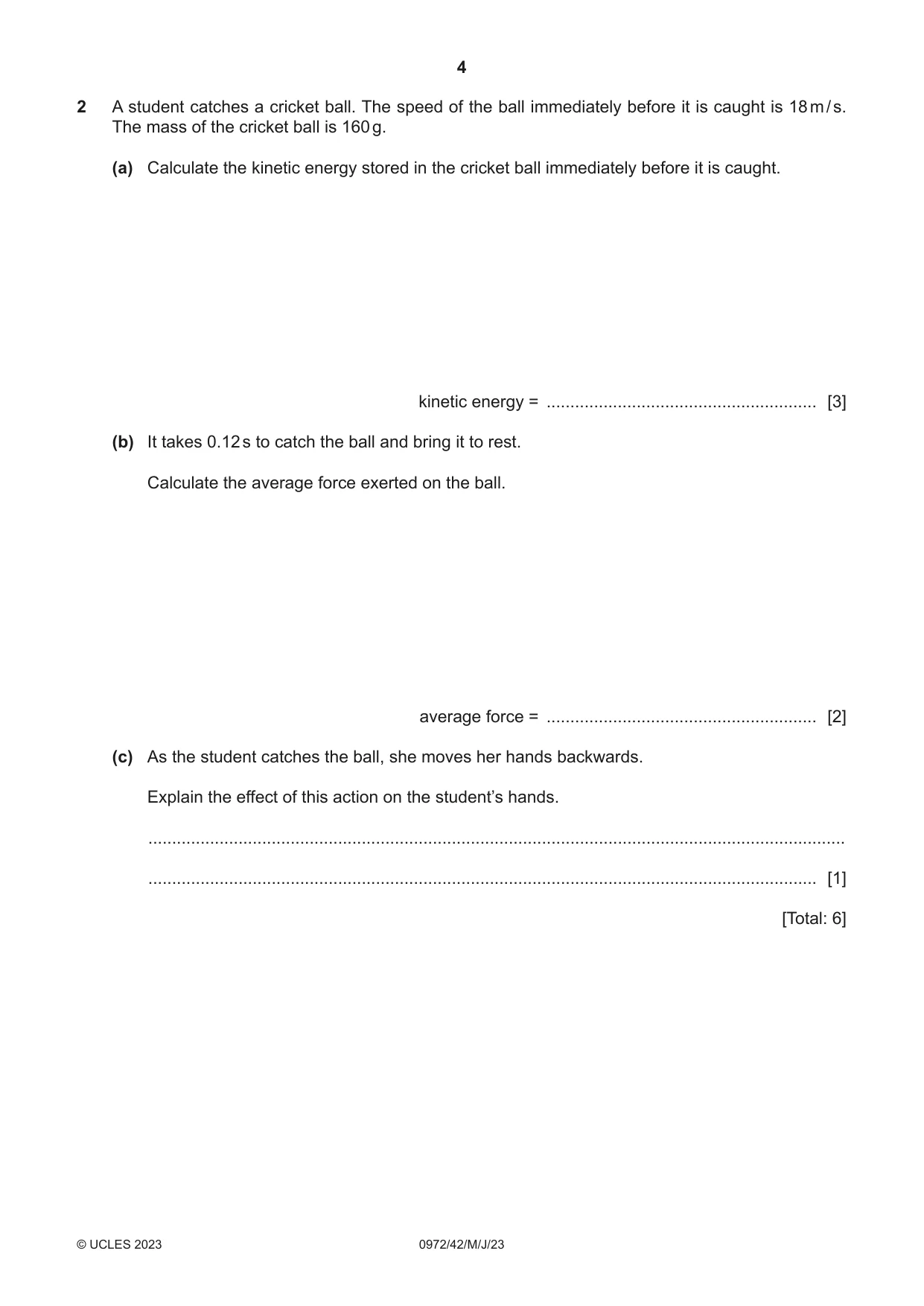 Cambridge IGCSE Physics (9-1) 0972 2023 May/June Paper 4 · Variant 2 question paper, page 4 of 16