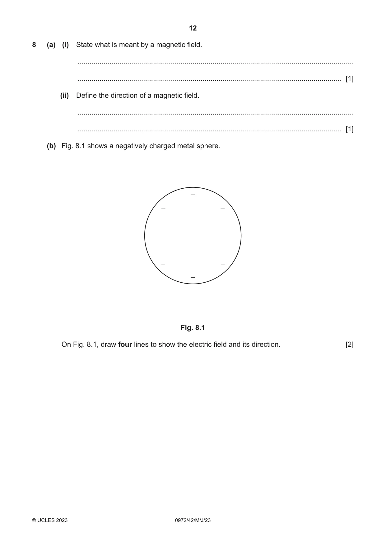 Cambridge IGCSE Physics (9-1) 0972 2023 May/June Paper 4 · Variant 2 question paper, page 12 of 16