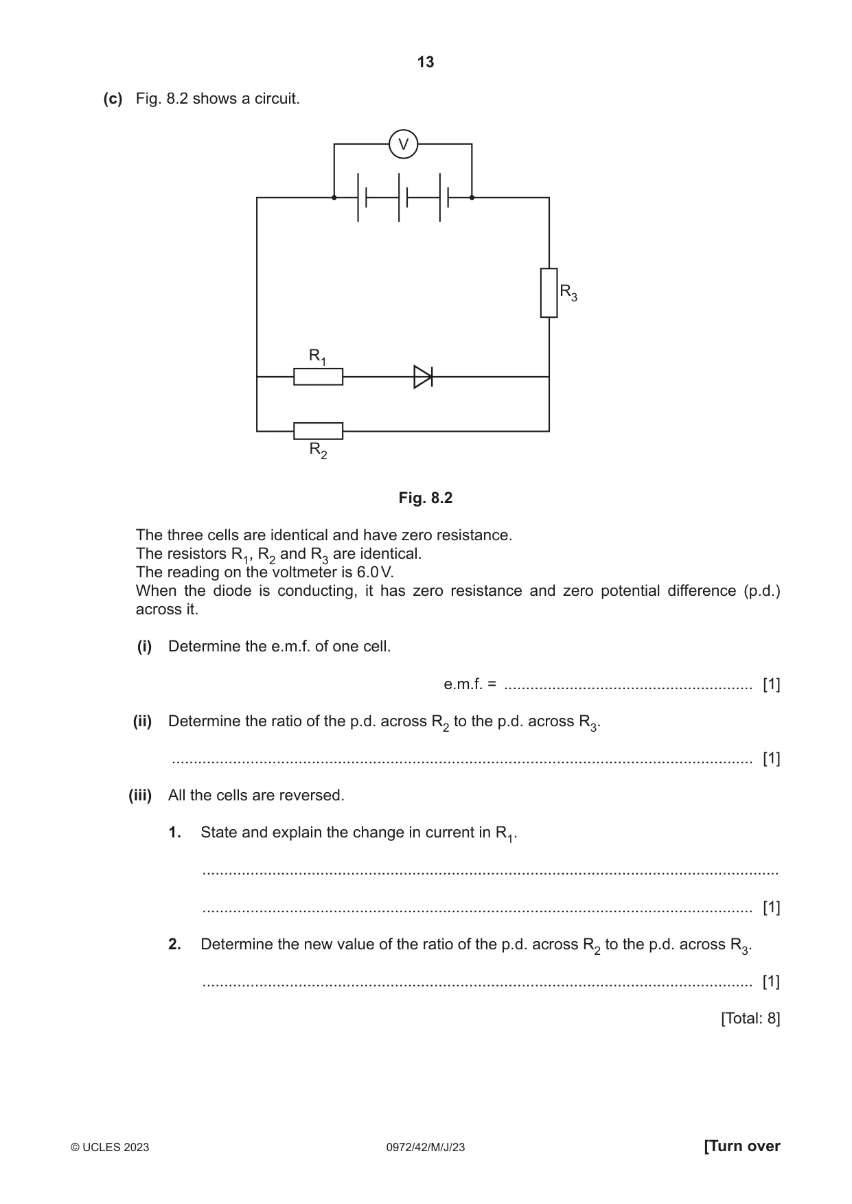 Cambridge IGCSE Physics (9-1) 0972 2023 May/June Paper 4 · Variant 2 question paper, page 13 of 16