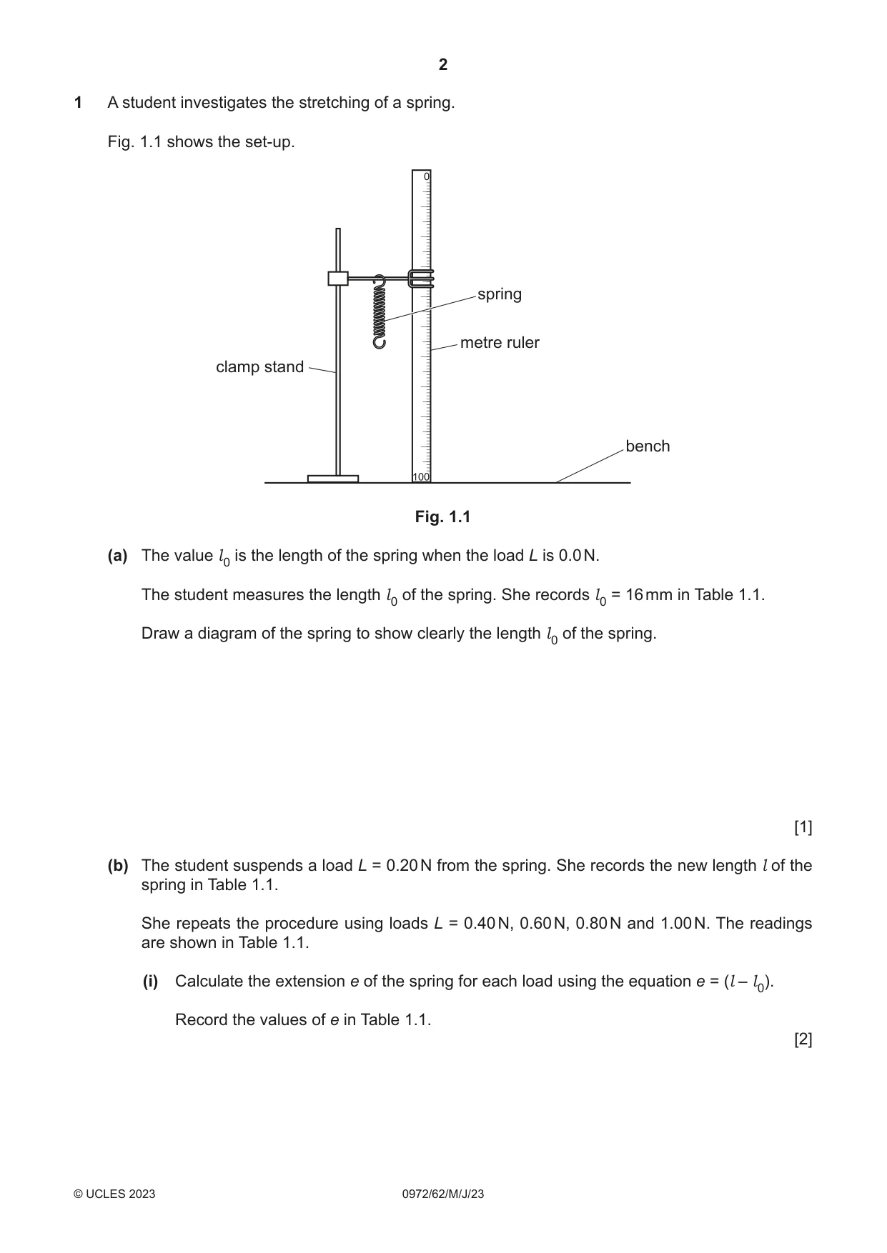 Cambridge IGCSE Physics (9-1) 0972 2023 May/June Paper 6 · Variant 2 question paper, page 2 of 12