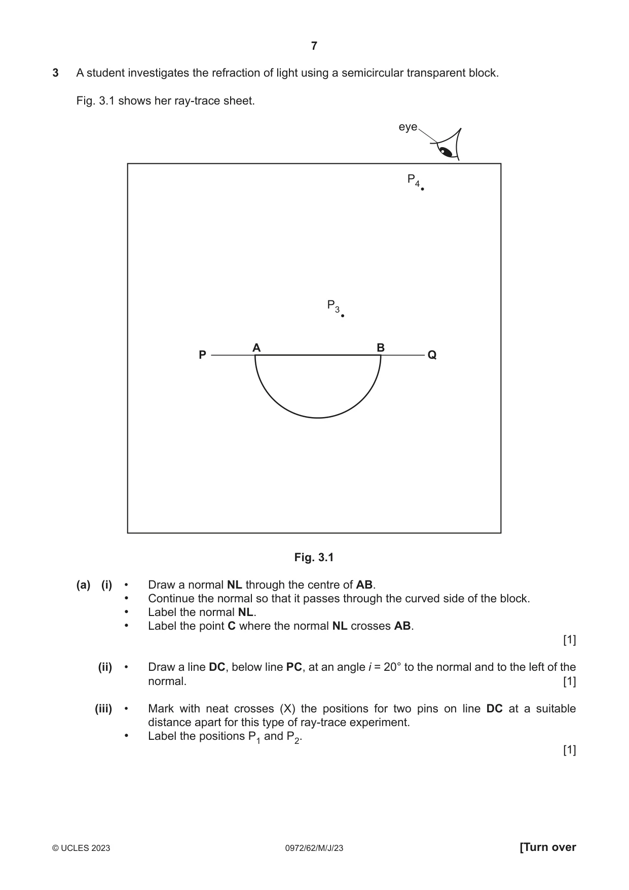Cambridge IGCSE Physics (9-1) 0972 2023 May/June Paper 6 · Variant 2 question paper, page 7 of 12