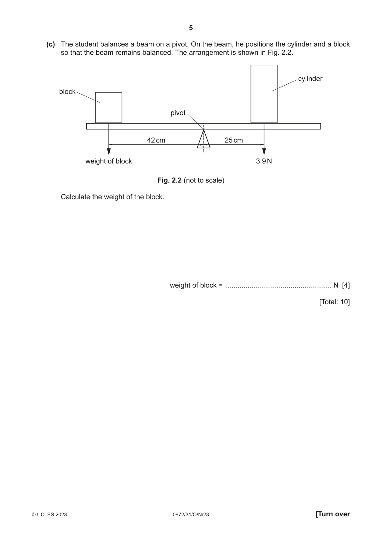 Cambridge IGCSE Physics (9-1) 0972 2023 Oct/Nov Paper 3 · Variant 1 question paper, page 5 of 16