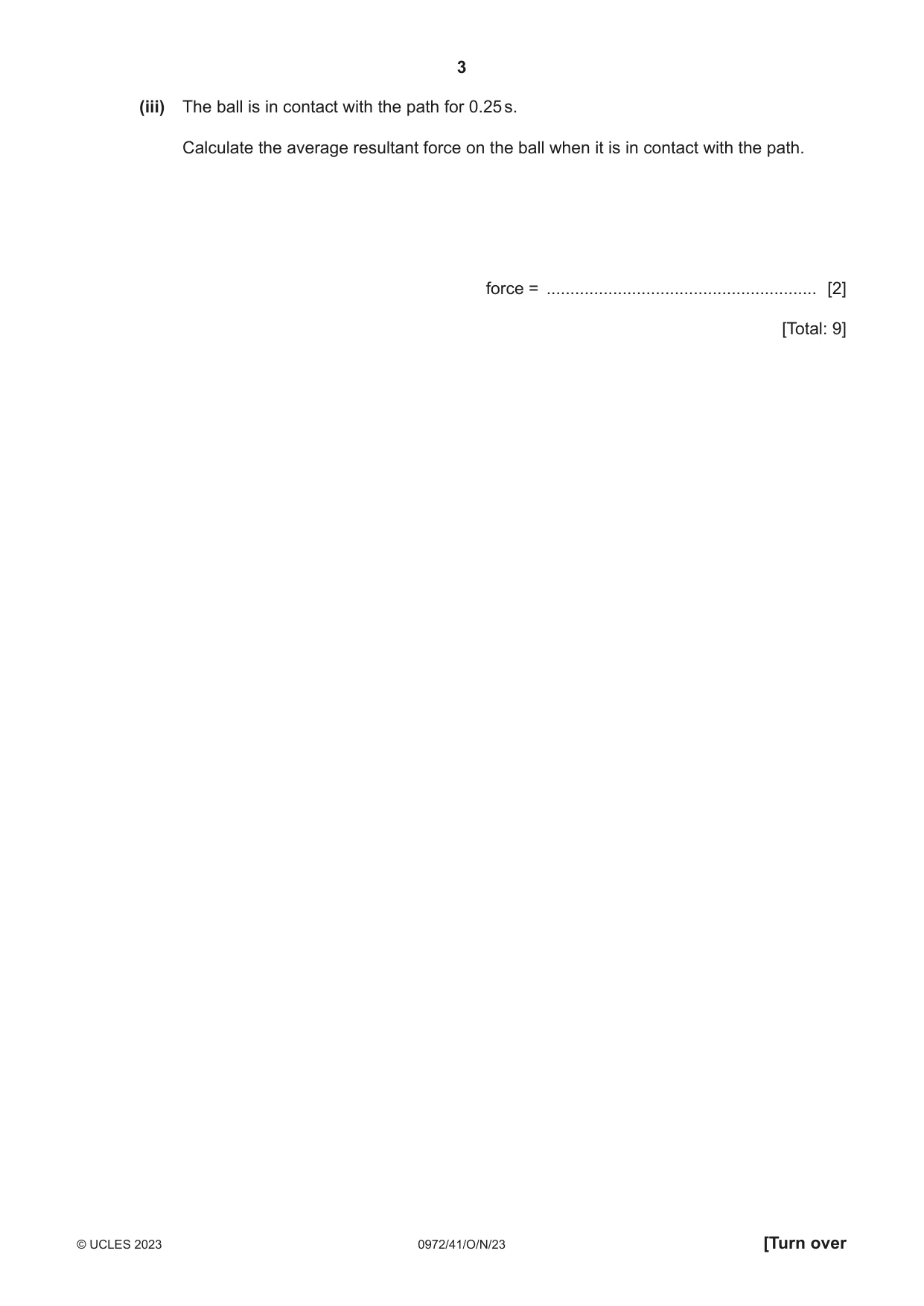 Cambridge IGCSE Physics (9-1) 0972 2023 Oct/Nov Paper 4 · Variant 1 question paper, page 3 of 16