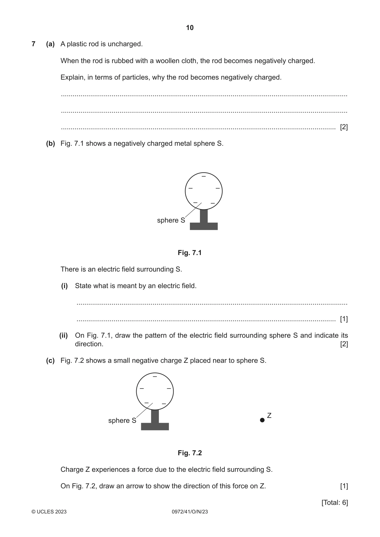 Cambridge IGCSE Physics (9-1) 0972 2023 Oct/Nov Paper 4 · Variant 1 question paper, page 10 of 16
