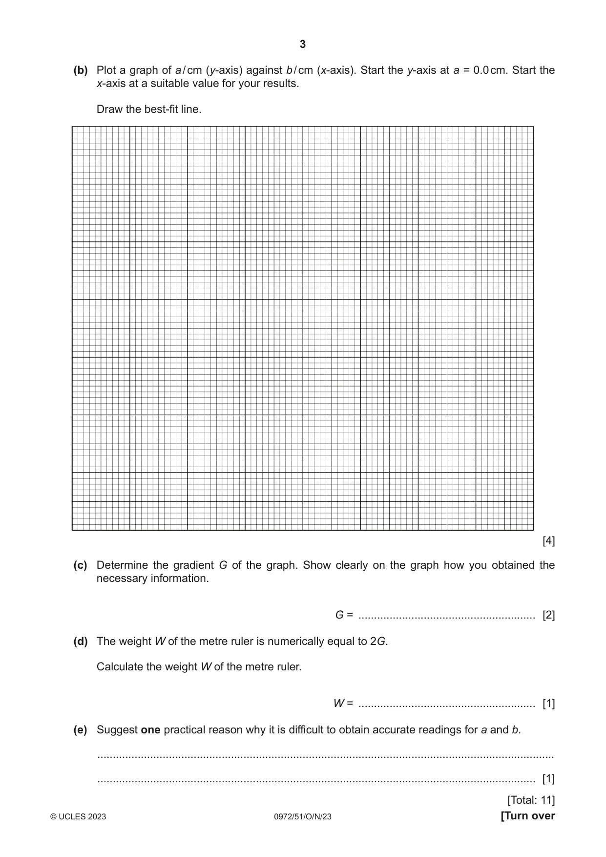 Cambridge IGCSE Physics (9-1) 0972 2023 Oct/Nov Paper 5 · Variant 1 question paper, page 3 of 12