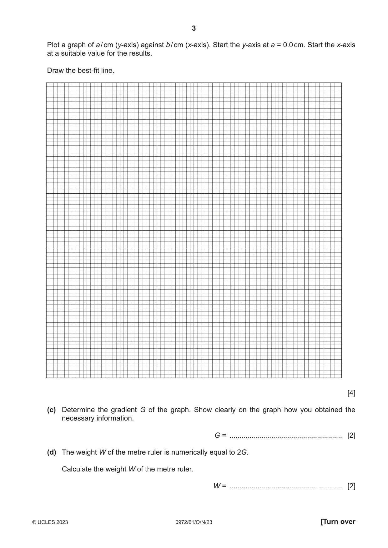 Cambridge IGCSE Physics (9-1) 0972 2023 Oct/Nov Paper 6 · Variant 1 question paper, page 3 of 12