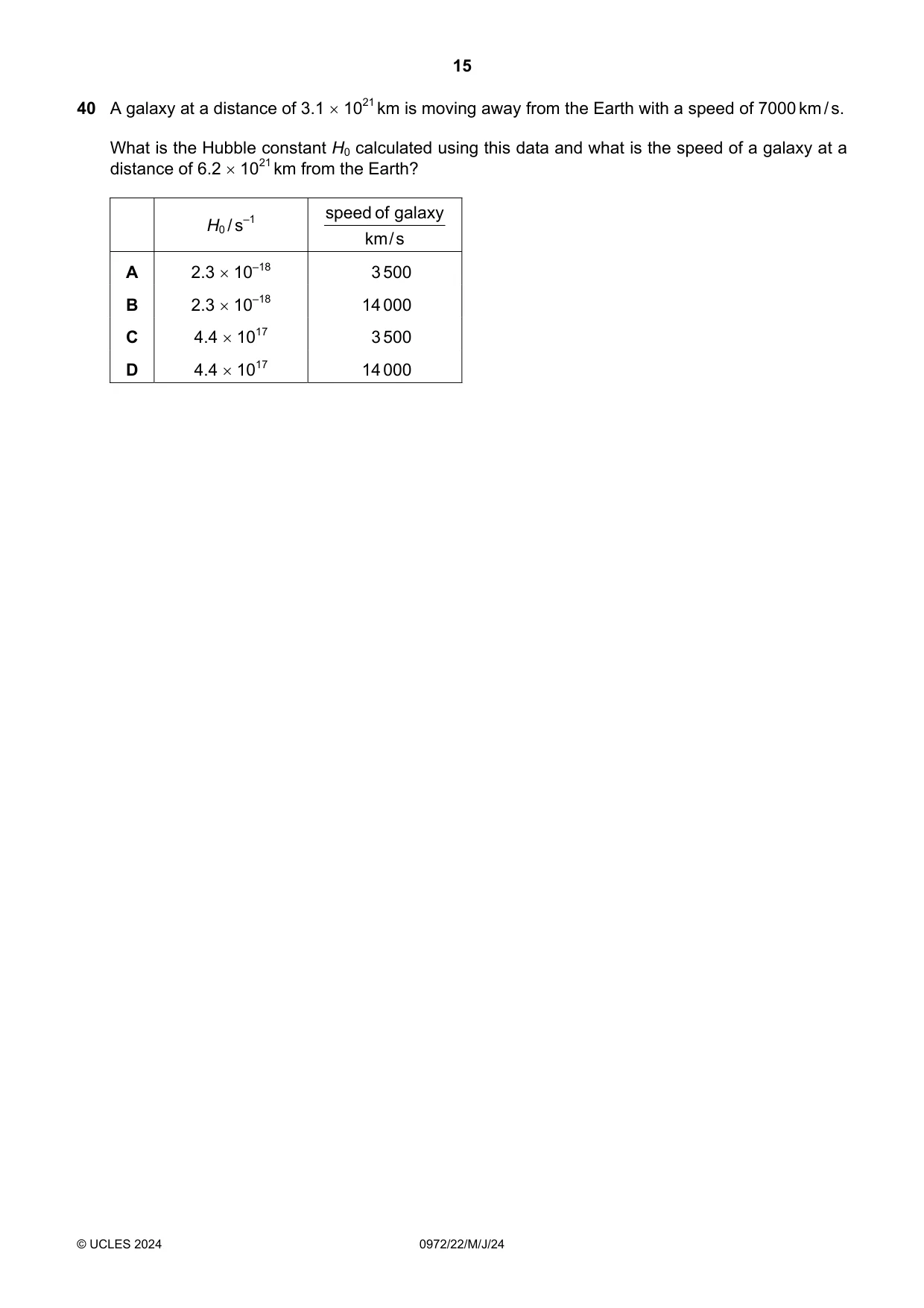 Cambridge IGCSE Physics (9-1) 0972 2024 May/June Paper 2 · Variant 2 question paper, page 15 of 16