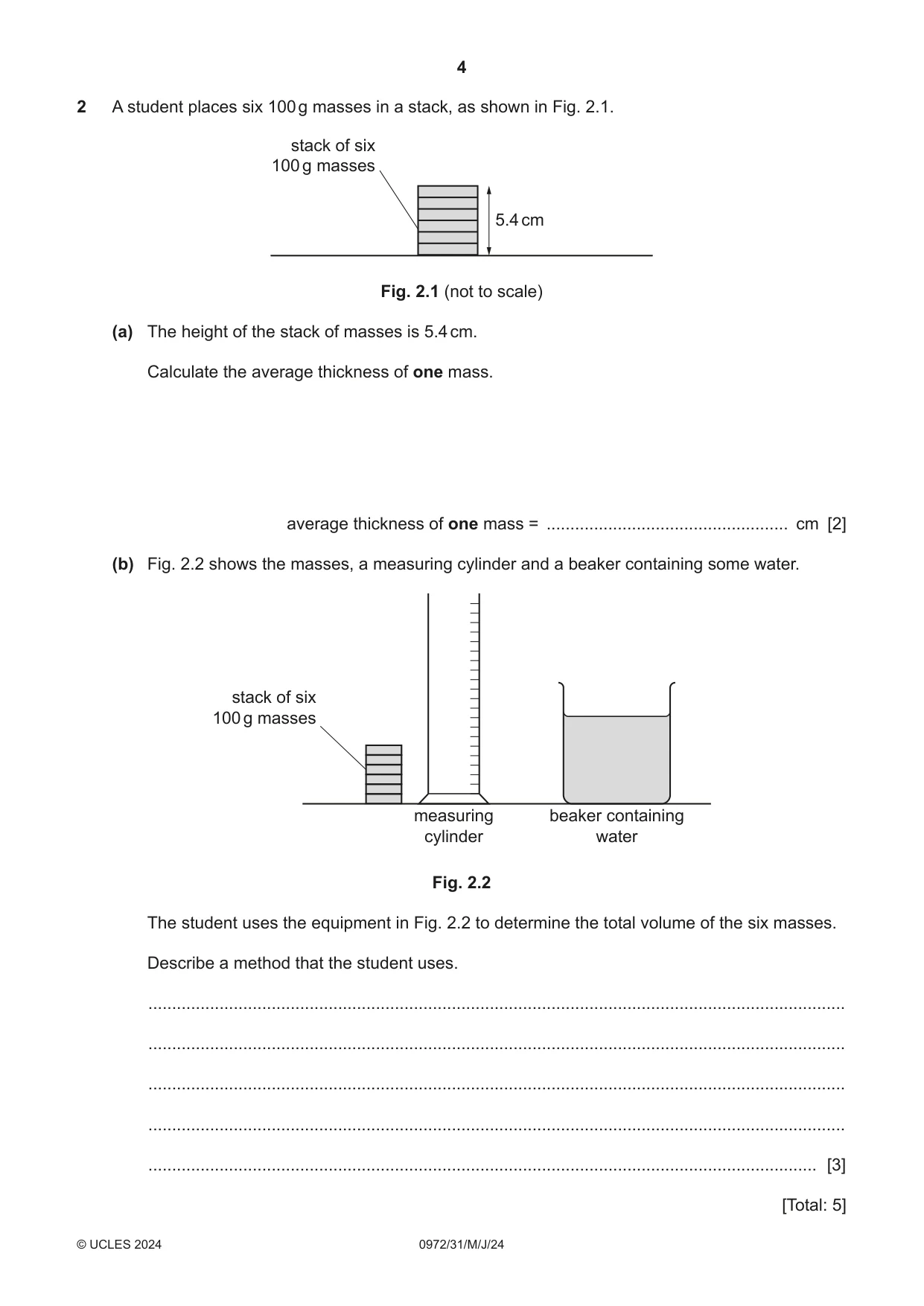 Cambridge IGCSE Physics (9-1) 0972 2024 May/June Paper 3 · Variant 1 question paper, page 4 of 16