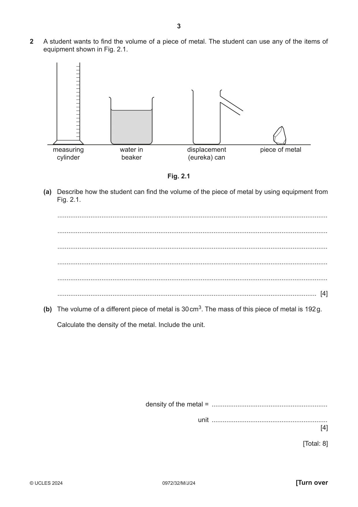 Cambridge IGCSE Physics (9-1) 0972 2024 May/June Paper 3 · Variant 2 question paper, page 3 of 16
