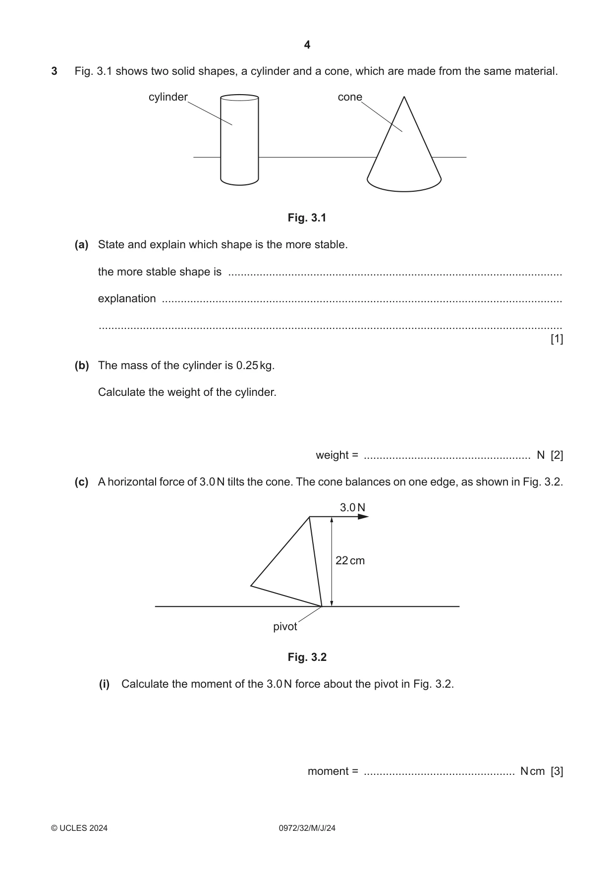Cambridge IGCSE Physics (9-1) 0972 2024 May/June Paper 3 · Variant 2 question paper, page 4 of 16