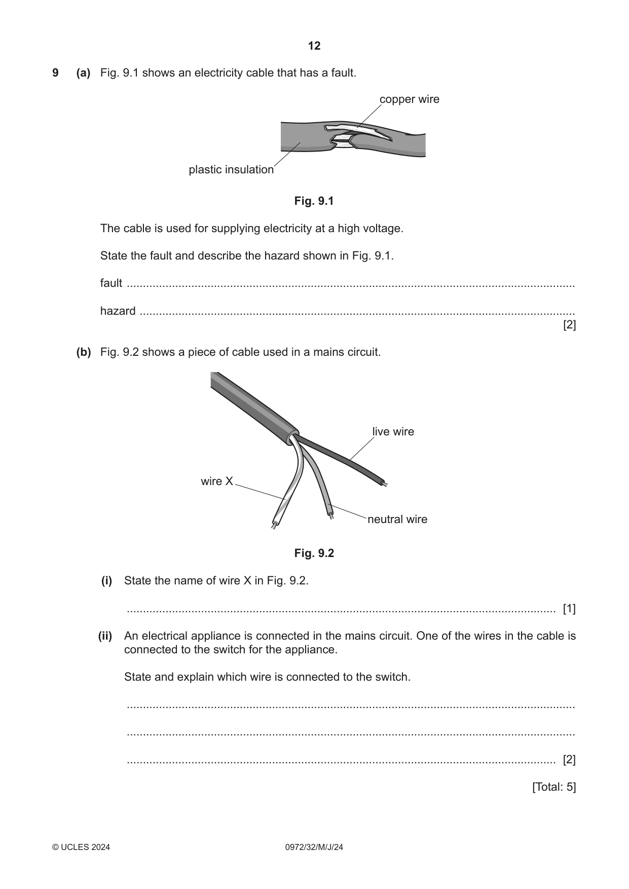 Cambridge IGCSE Physics (9-1) 0972 2024 May/June Paper 3 · Variant 2 question paper, page 12 of 16