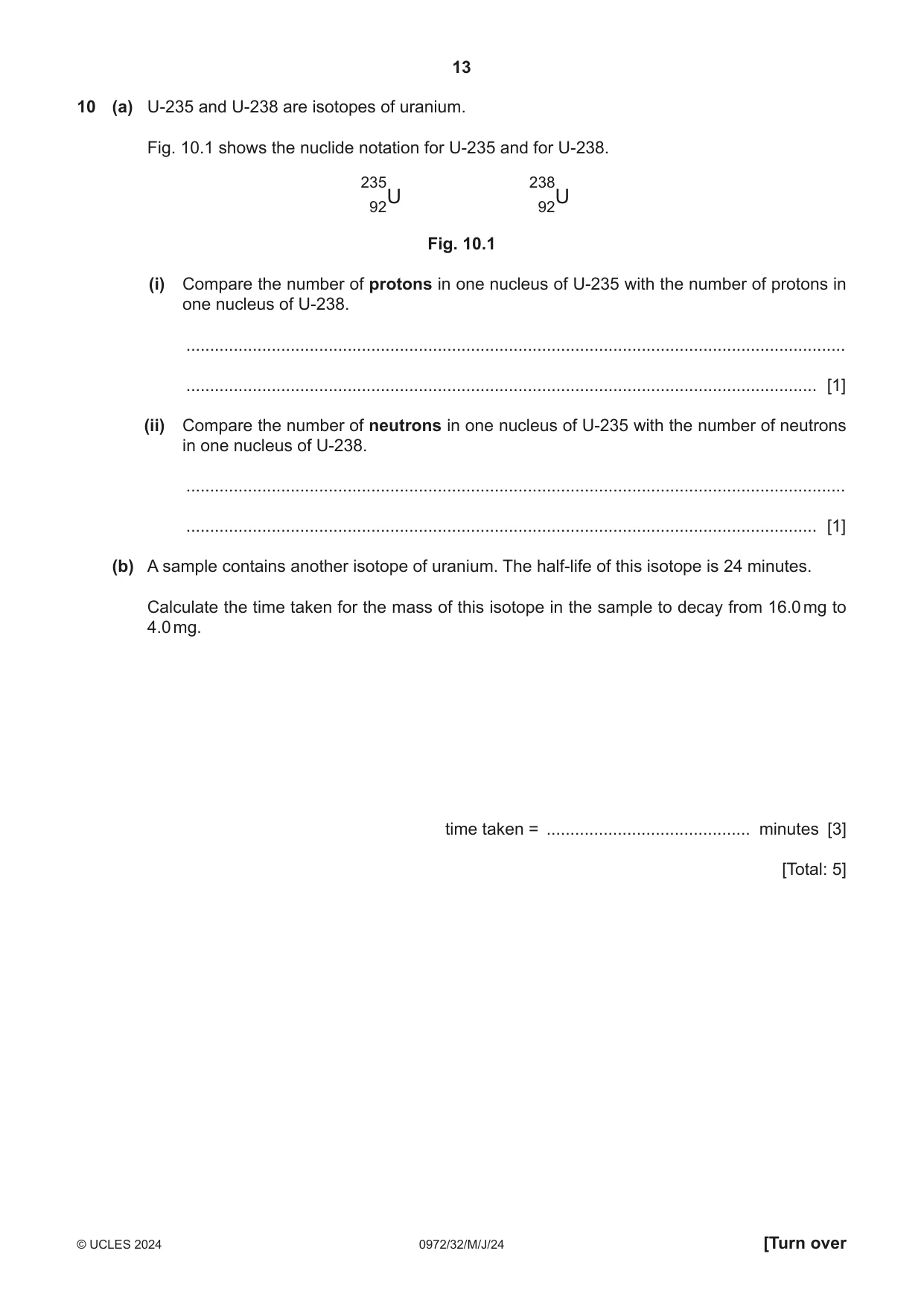 Cambridge IGCSE Physics (9-1) 0972 2024 May/June Paper 3 · Variant 2 question paper, page 13 of 16