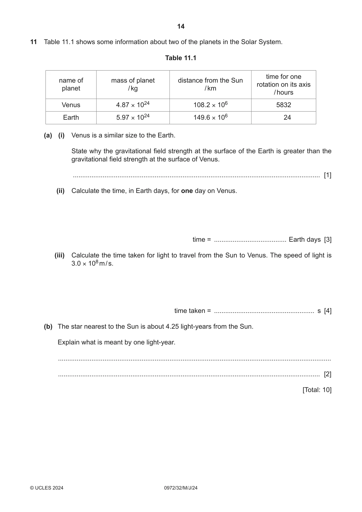 Cambridge IGCSE Physics (9-1) 0972 2024 May/June Paper 3 · Variant 2 question paper, page 14 of 16