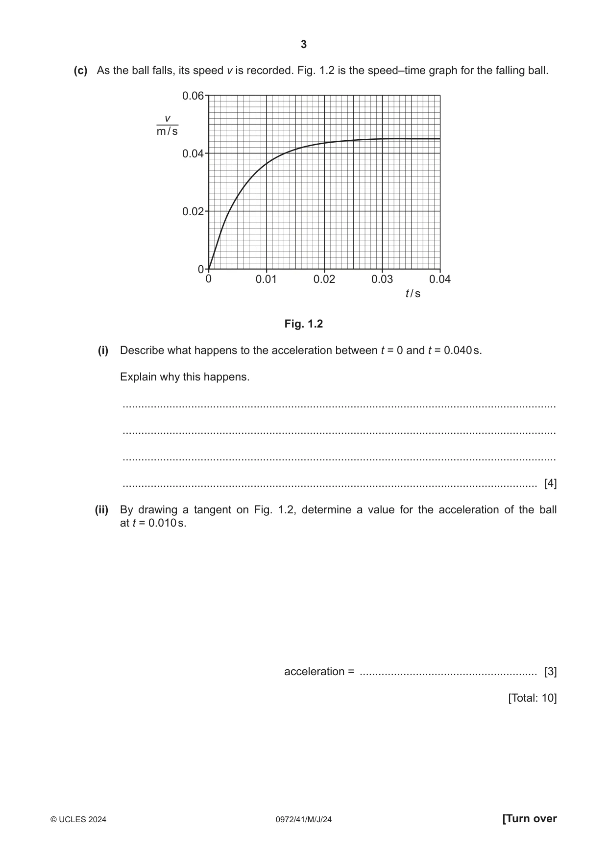 Cambridge IGCSE Physics (9-1) 0972 2024 May/June Paper 4 · Variant 1 question paper, page 3 of 16
